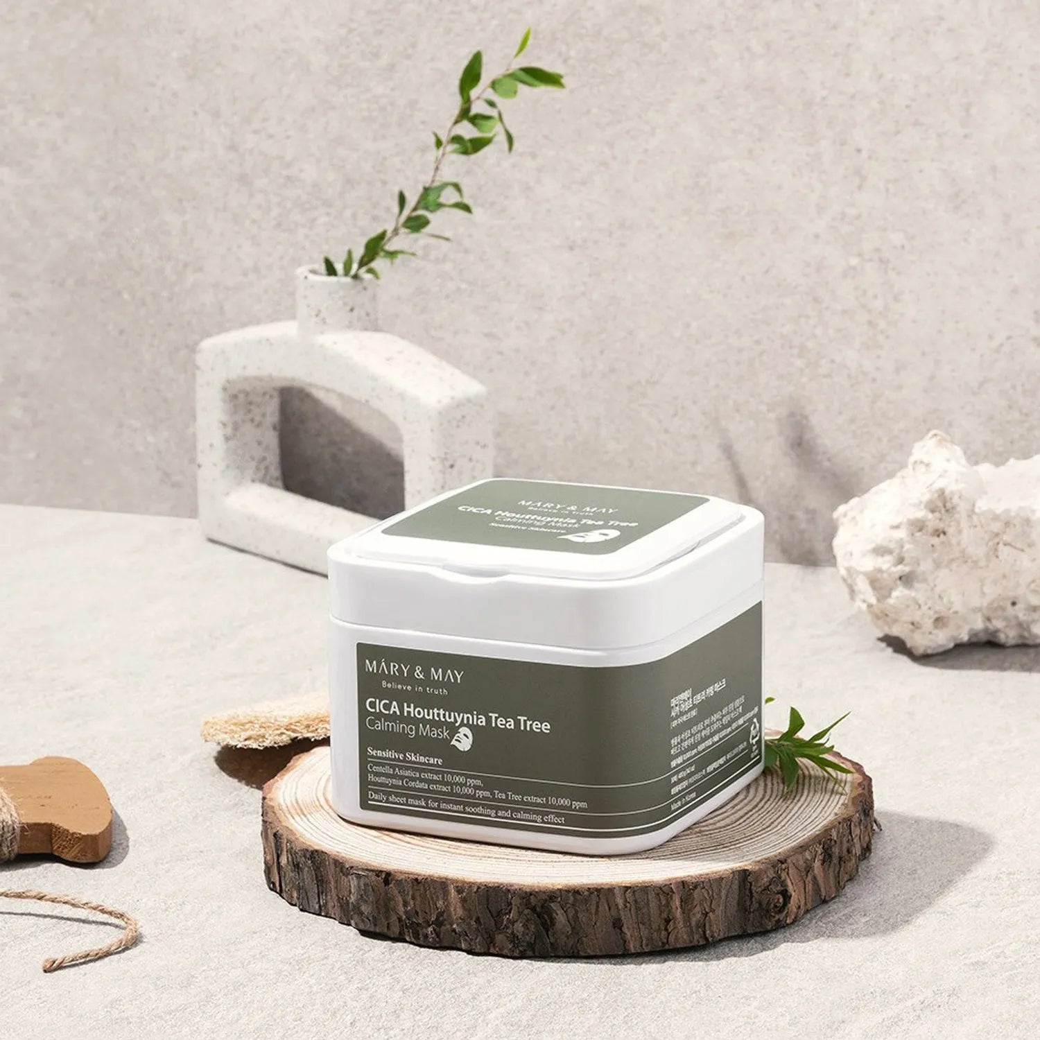 Mary & May CICA Houttuynia Tea Tree Calming Mask Sheets 30 Sheets