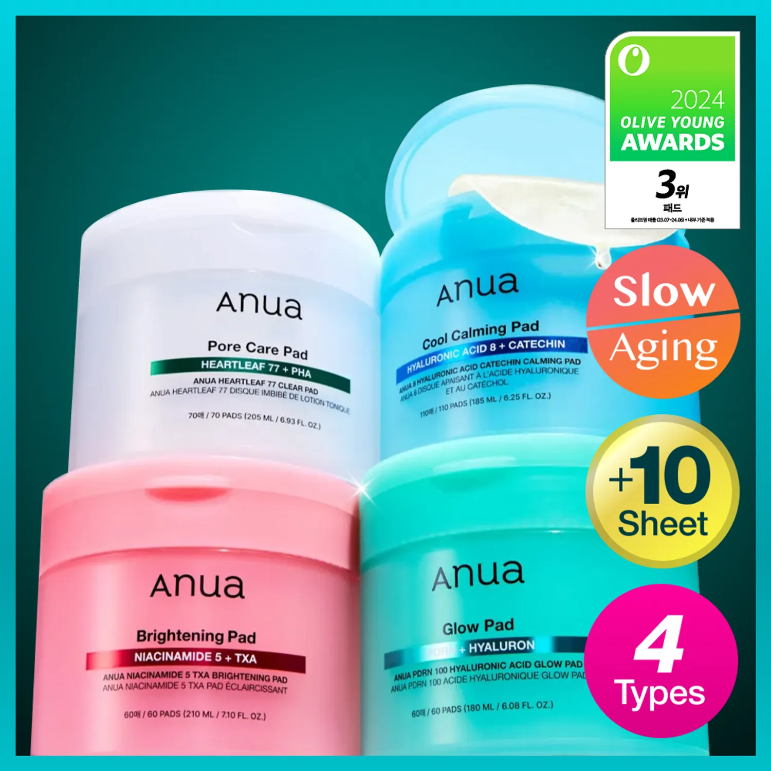 Anua Pad 4 Types (Heartleaf / PDRN / Catechin / TXA)