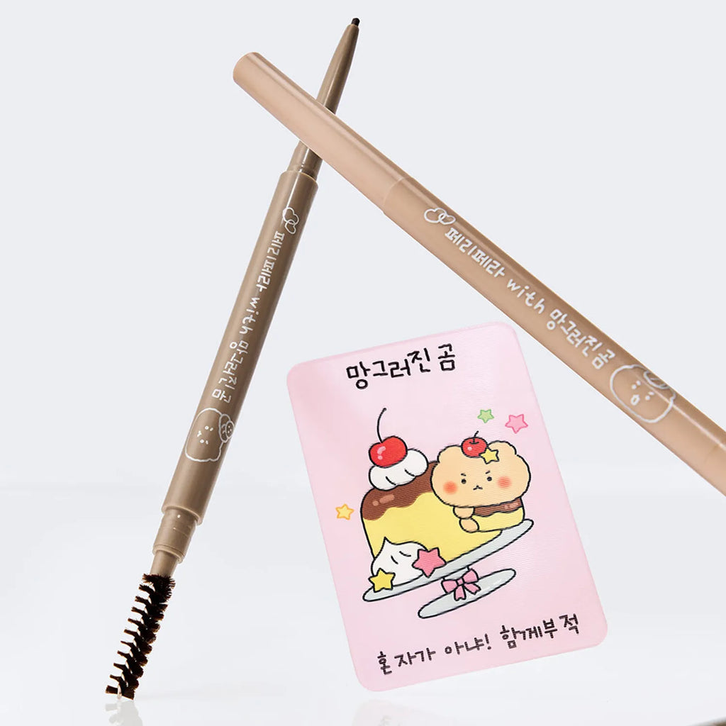 [mangomee Edition] peripera Speedy Skinny Brow Double Set (1+1) (+Lucky Charm) (3 Colors)