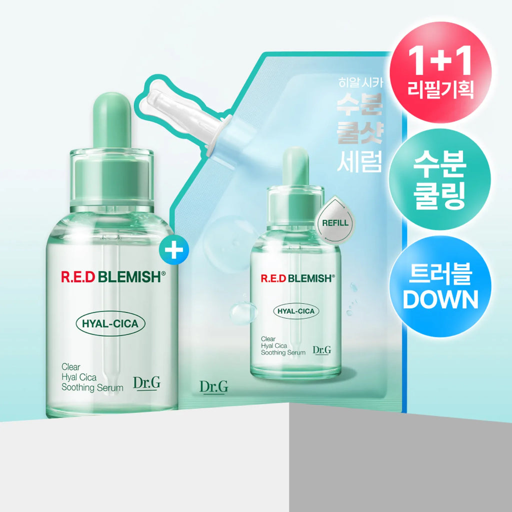 Dr.G Red Blemish Clear Hyal Cica Soothing Serum 50ml Refill Set (+Refill 50ml)