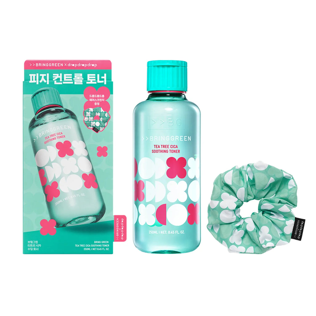 [dropdropdrop EDITION] BRINGGREEN Tea Tree Cica Soothing Toner 250ml (+Hair Scrunchie)