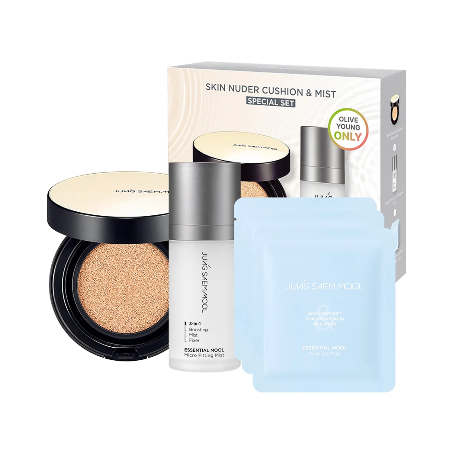 JUNGSAEMMOOL Essential Skin Nuder Cushion & Mist Special Set (+Gel Pad 2P*3ea) (3 Shades)