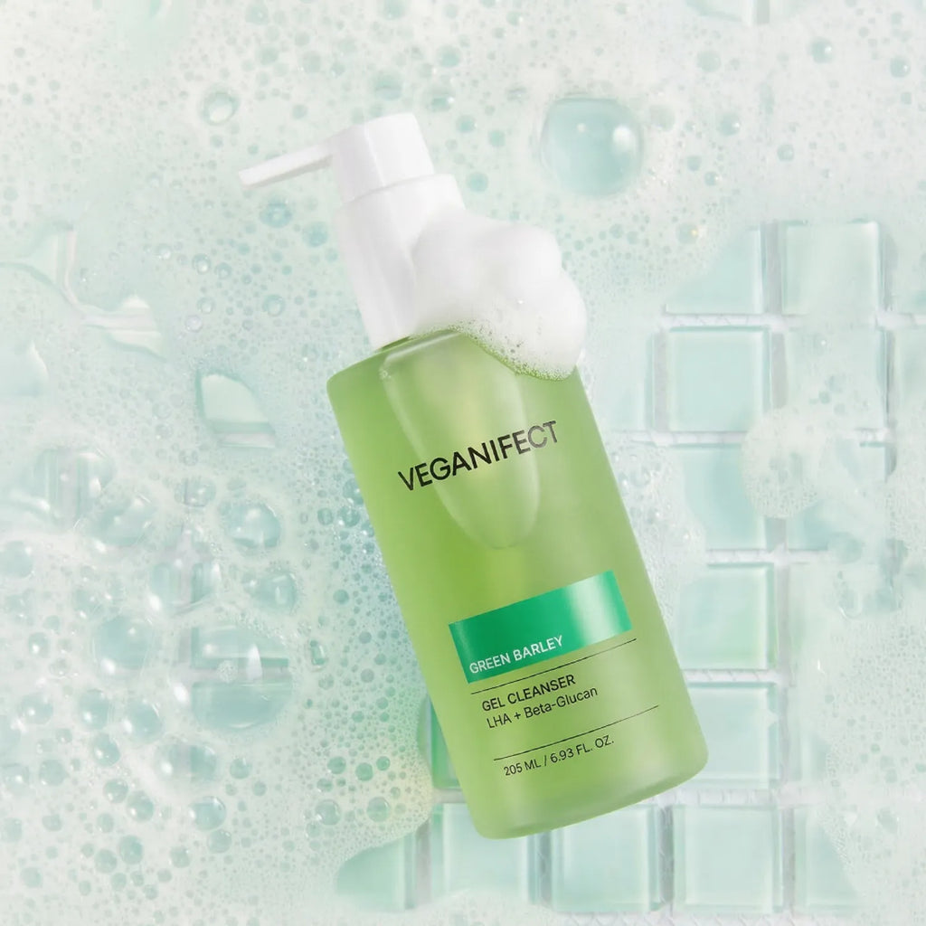 veganifect Green Barley LHA Gel Cleanser 205ml Set (+Cleansing Oil 20g)