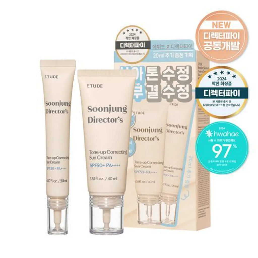 ETUDE Soonjung Director's Tone-UP Correcting Sun Cream 40mL Special Set (+20mL)