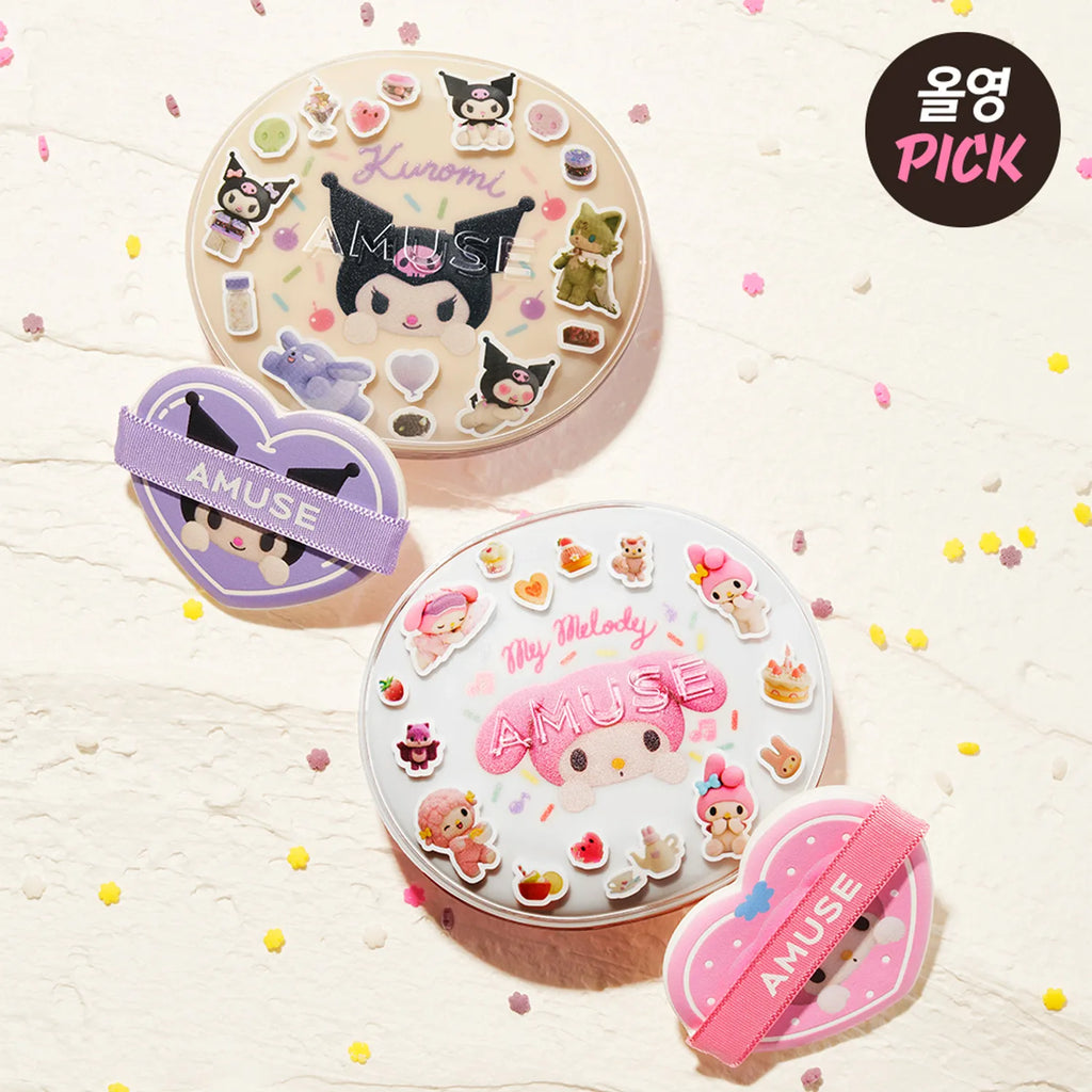 [KUROMI EDITION] AMUSE Dew Jelly Master Cushion (+Refill, Stickers)