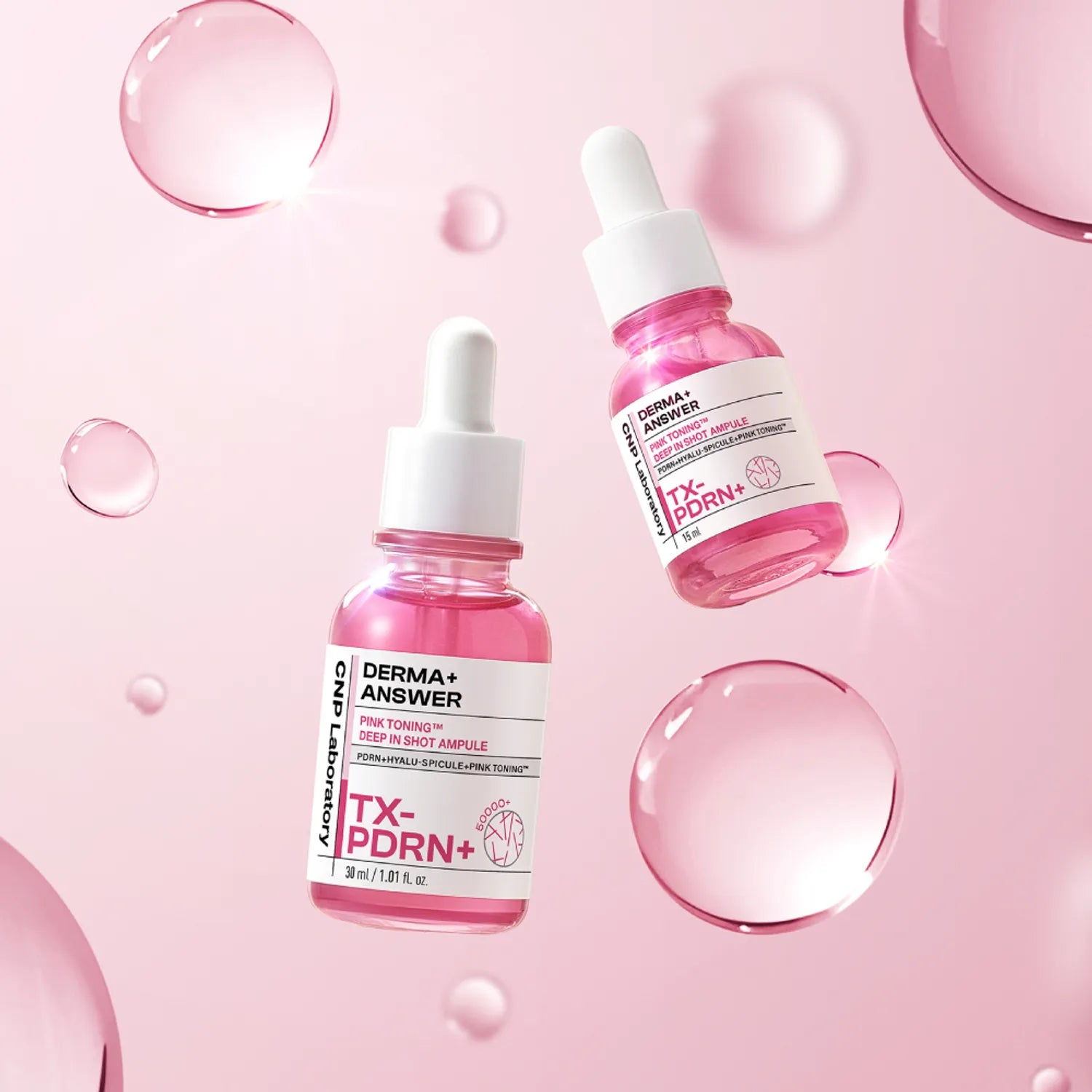 CNP Derma+ Answer Pink Toning Deep-In Shot Ampule 30ml Set (+15ml)