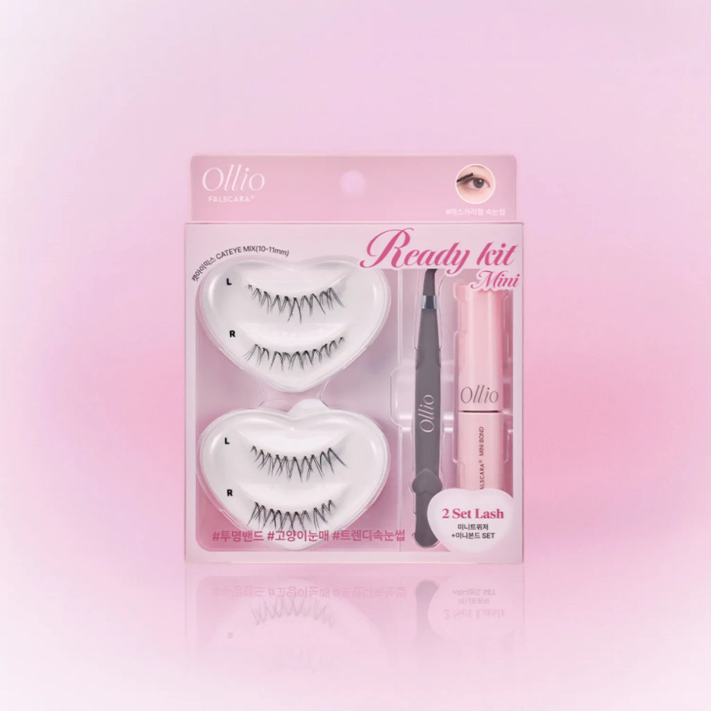 Ollio Falscara Eyelash Ready [KIT] 16pcs (+Mini Bond, Tweezer)