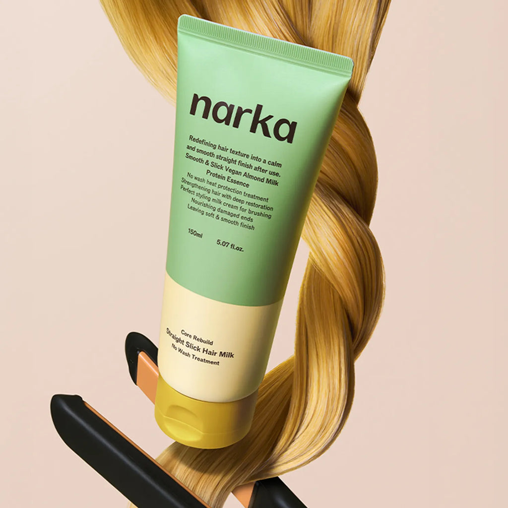 narka Straight Slick Hair Milk 150ml Set (+Brush)