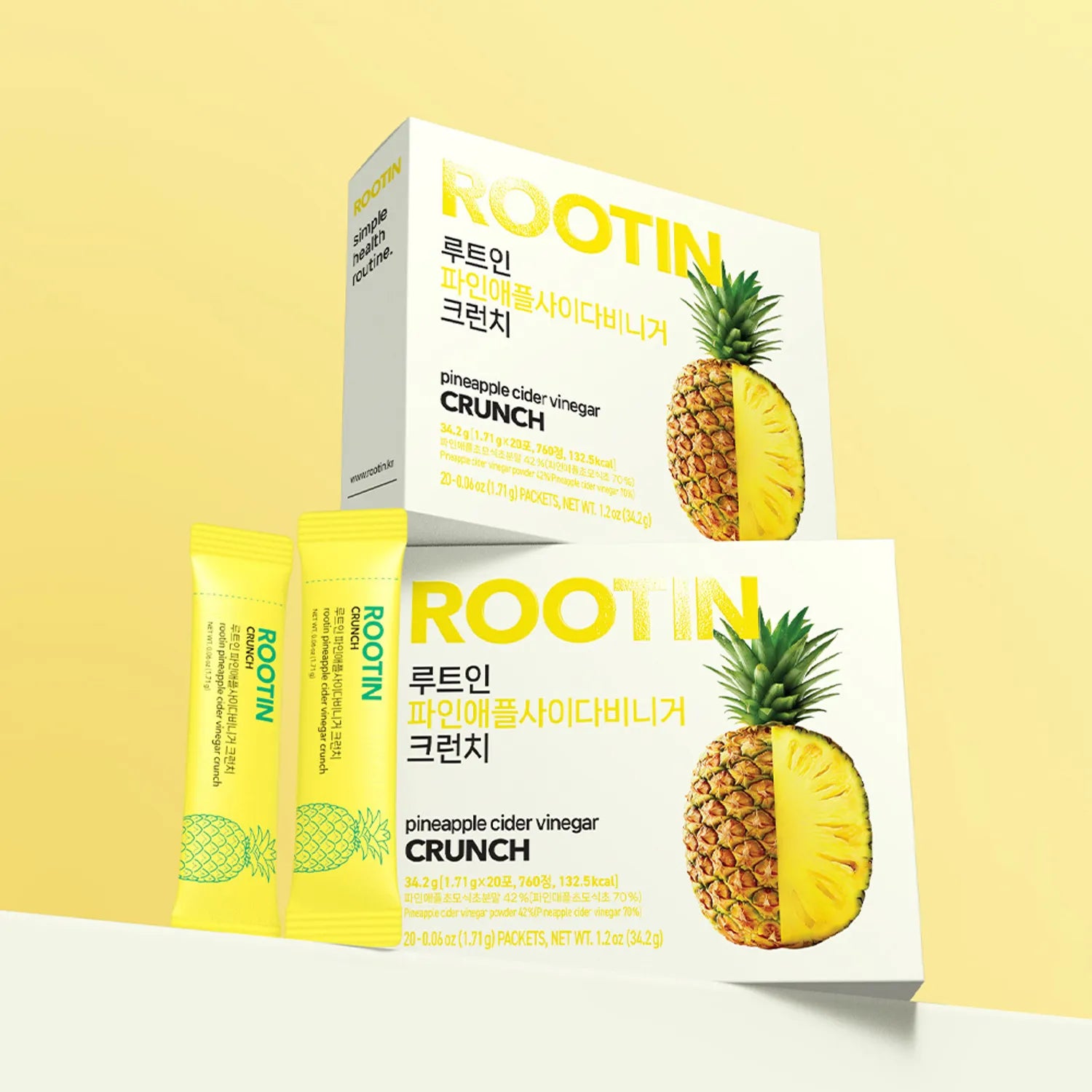 ROOTIN Pineapple Cider Vinegar Crunch 20 Sticks