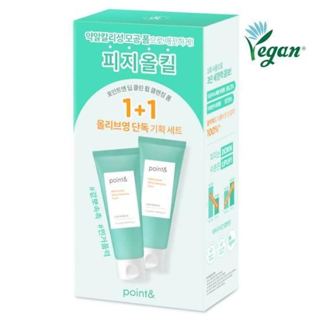 POINT& Deep Clean Whip Cleansing Foam 120g 1+1 Special Set