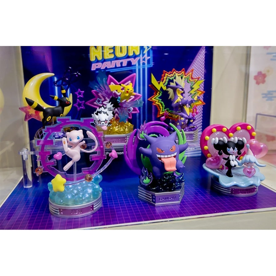 Pokémon Neon Party — Re-Ment Blind Box Figurines with Diorama Scenes