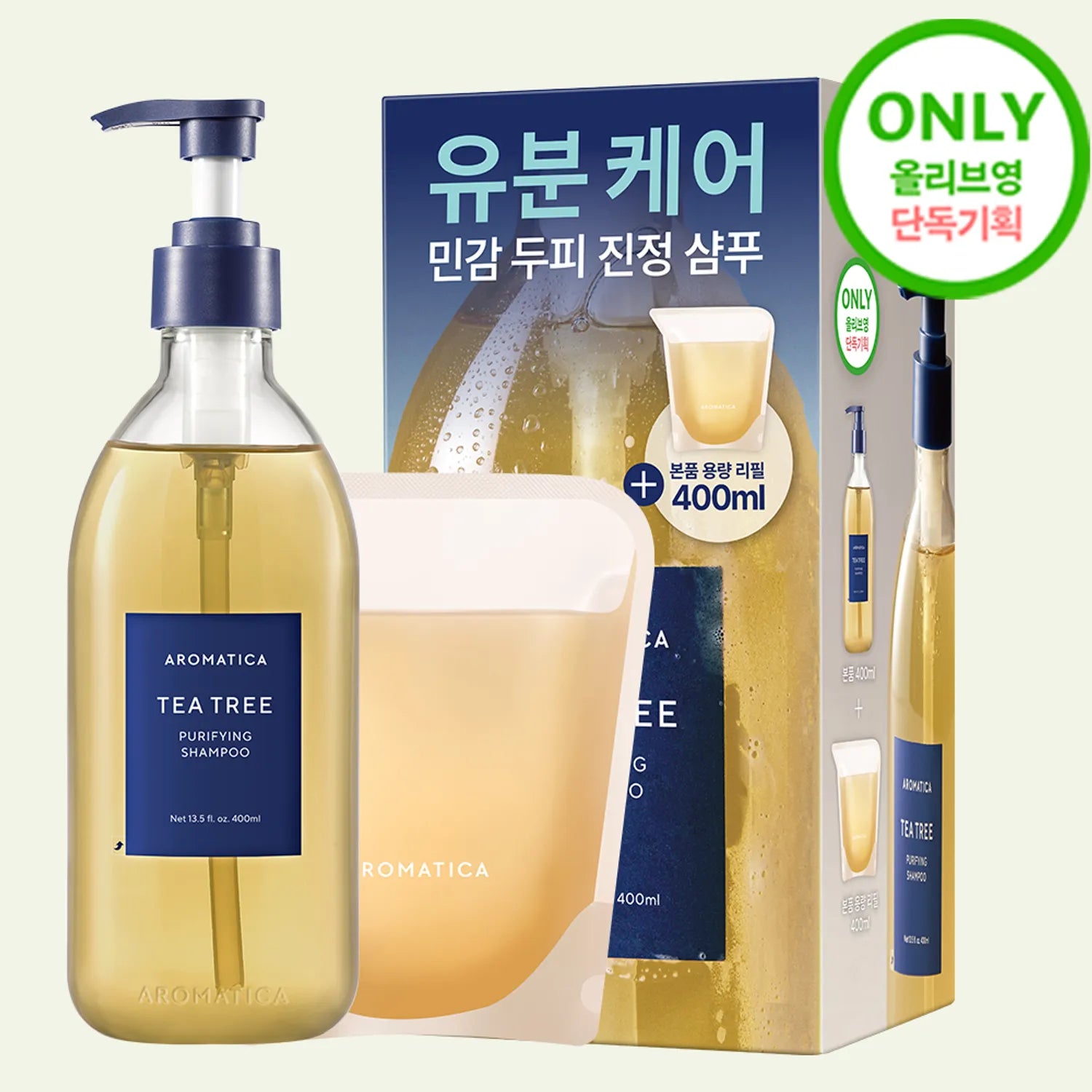 AROMATICA Tea Tree Purifying Shampoo Double Pack 400ml+400ml