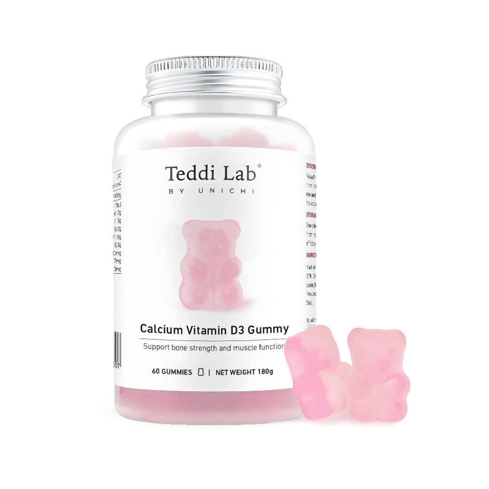 Calcium Vitamin D3 Gummy, Strawberry & Yogurt Flavor, 60 gummies