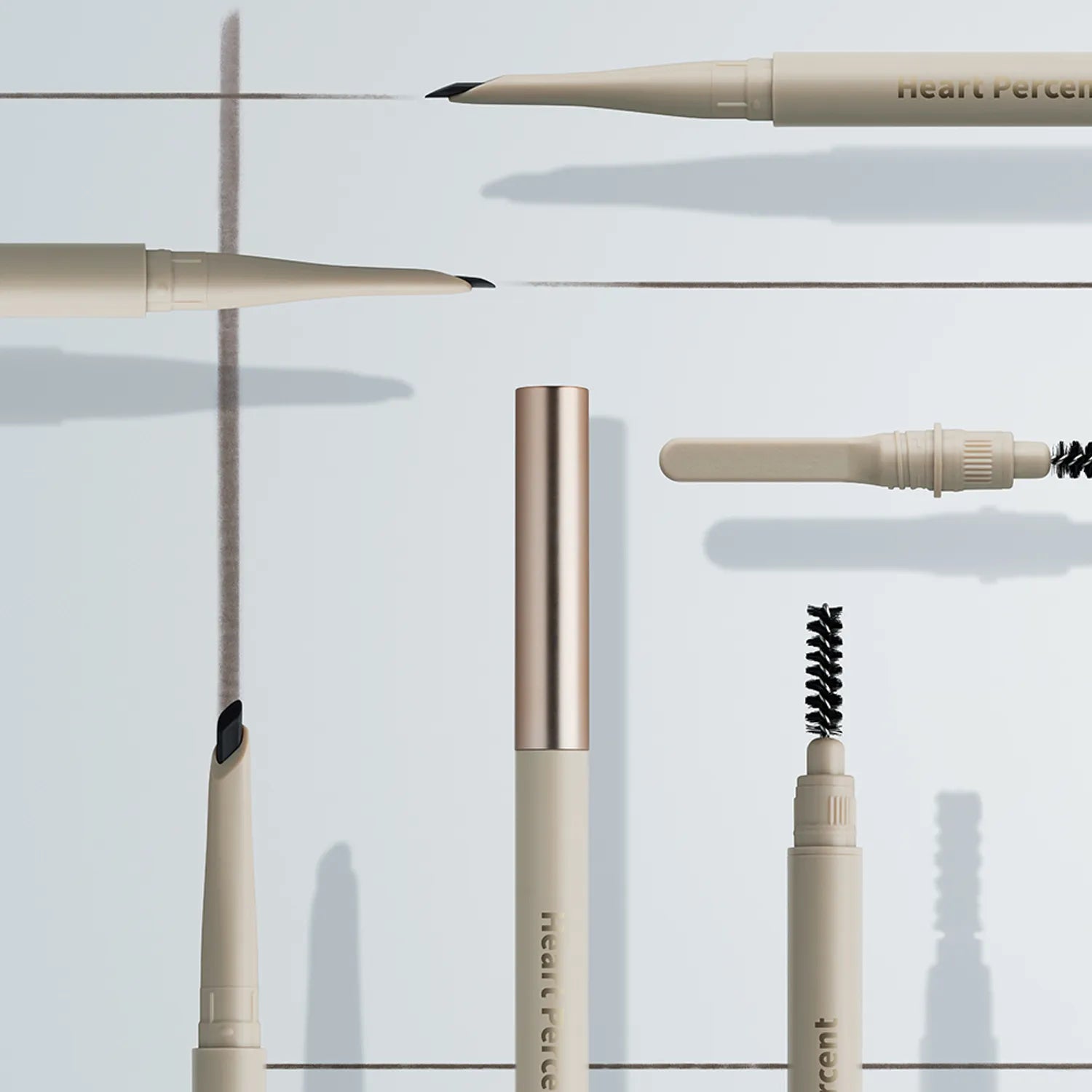 Heart Percent Dote On Mood Edge & Flat Eye Brow (6 Colors)