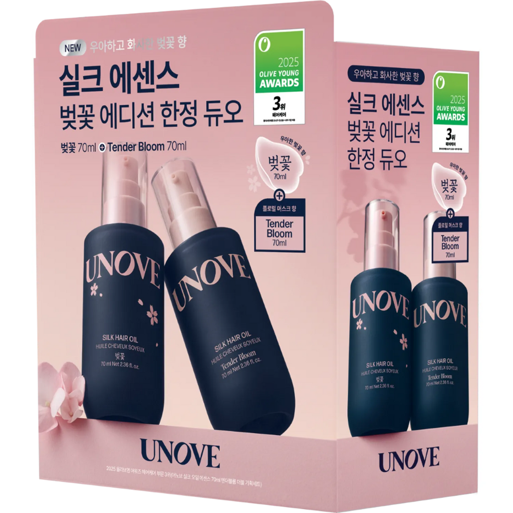 UNOVE Silk Oil Essence 70ml Double Pack (2 Options)