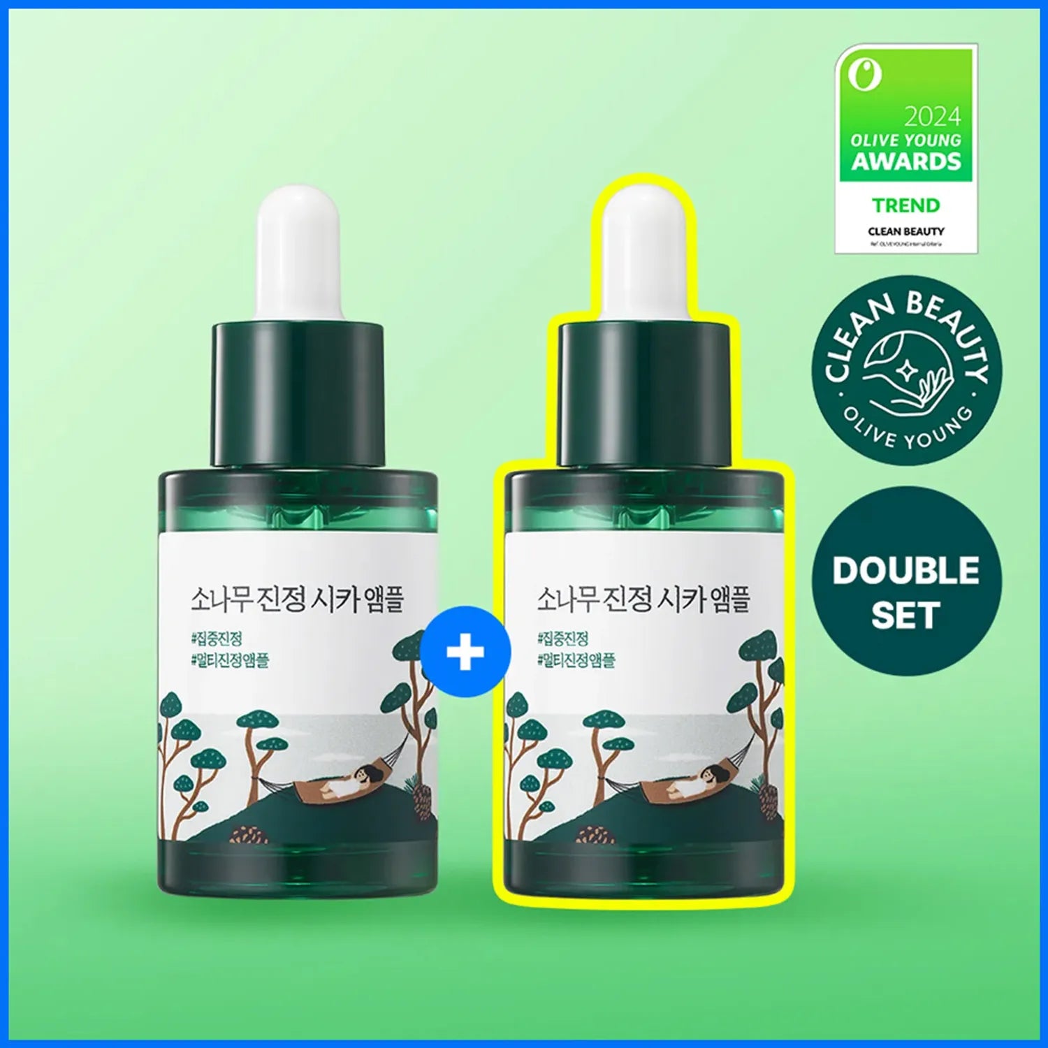 ROUND LAB Pine Calming Cica Ampoule 30ml Double Pack