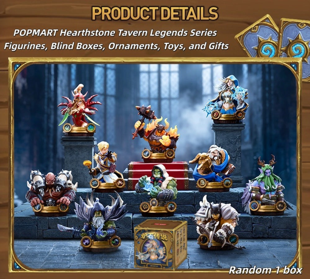 POPMART Hearthstone Tavern Legends Series Collectible Figures, Blind Boxes, Ornaments, Toys, and Gifts