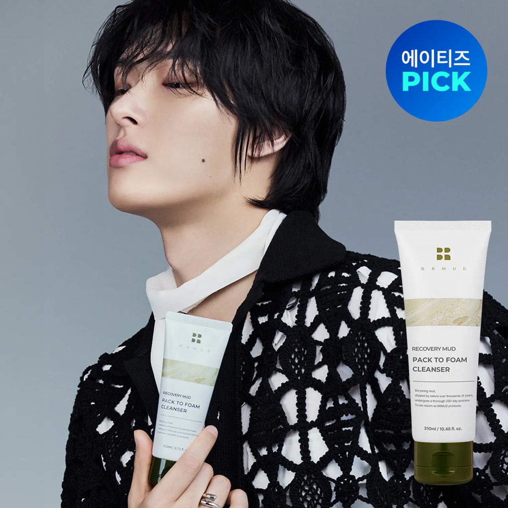 [ATEEZ PICK] BRMUD Relief Mud Pack To Foam Cleanser 310mL Large Size