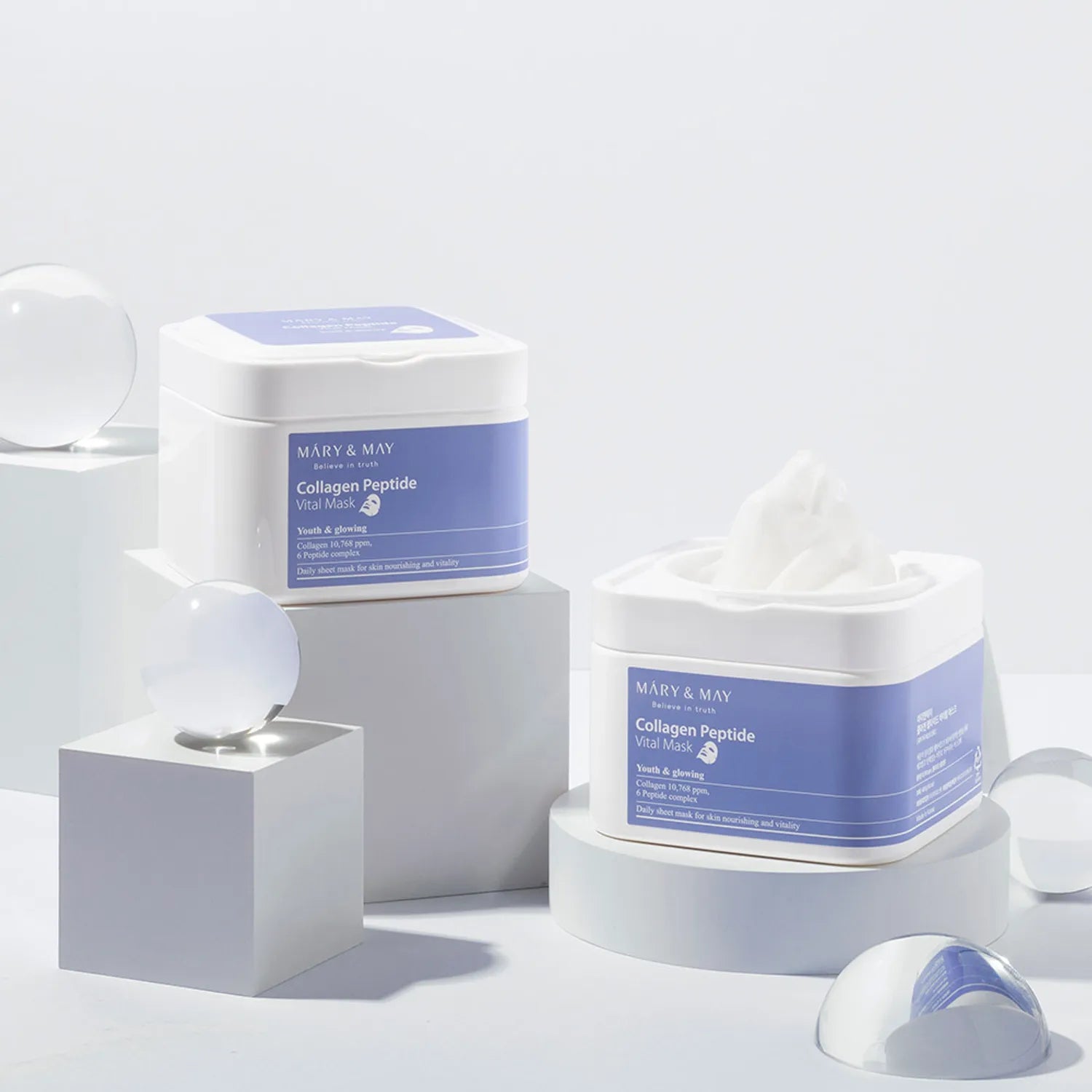 Mary & May Collagen Peptide Vital Mask 30 Sheets