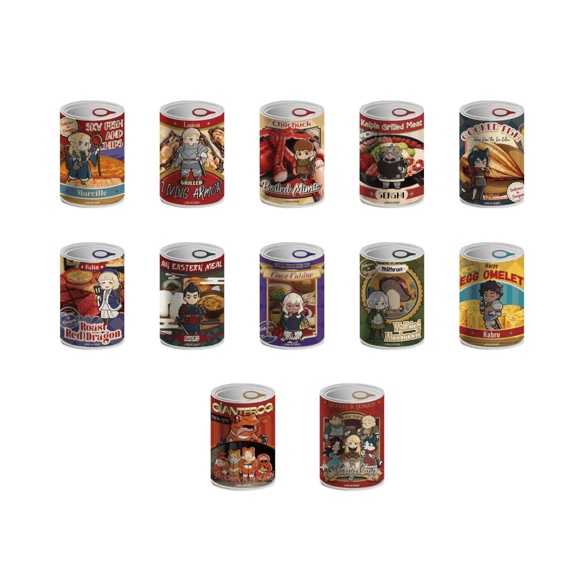 Delicious in Dungeon | Guan Tou Series Blind Box Badge Yue Wen Anime Goods - FUNIMECITY