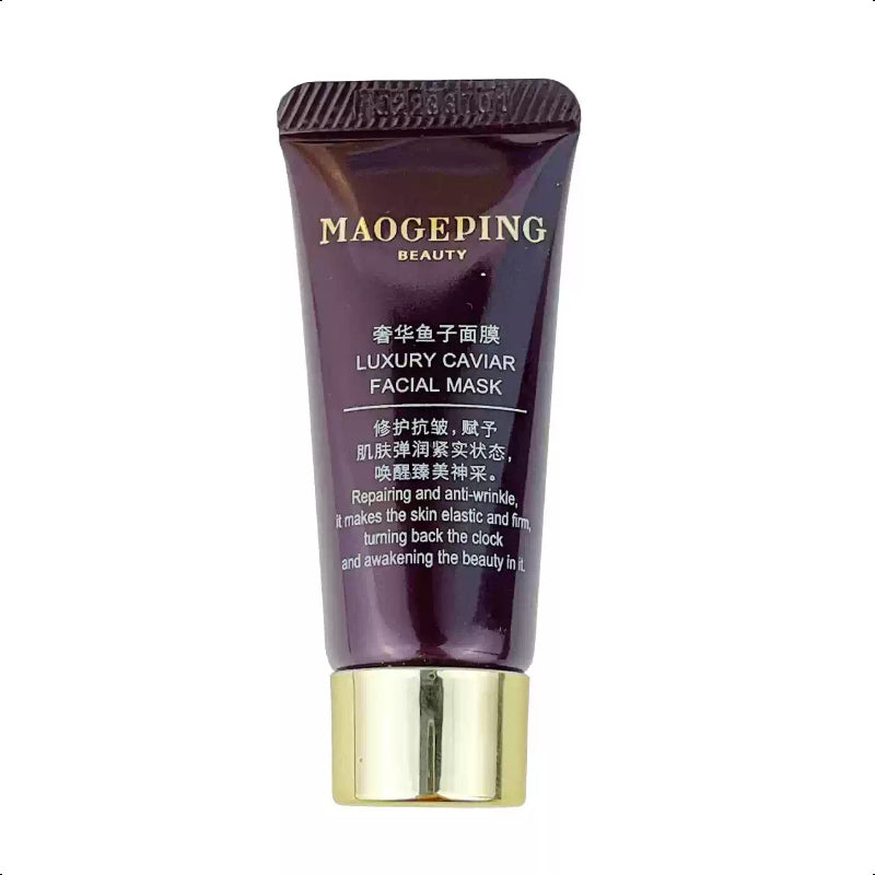 MAOGEPING Luxury Caviar Facial Mask, 10ml. - Plumping & Refining | Pore-Refining | Overnight Renewal | With Applicator Brush