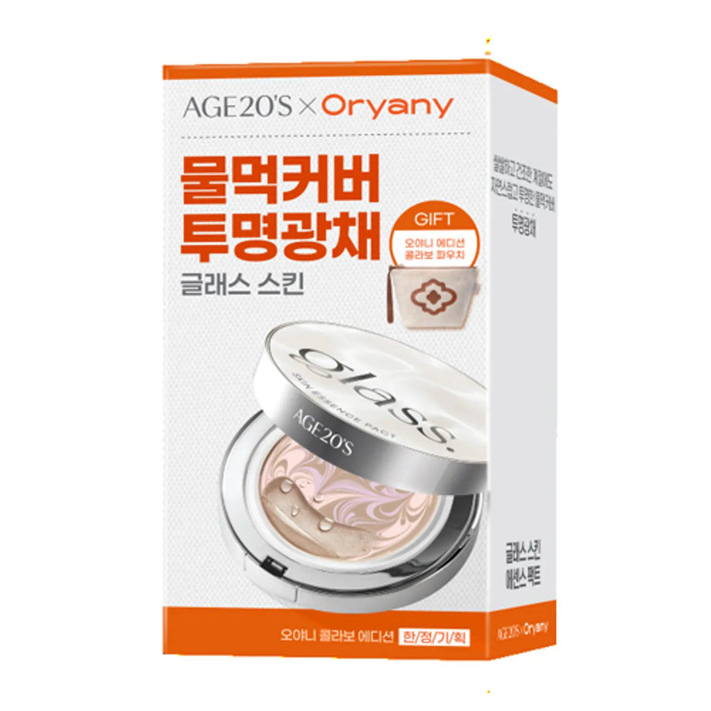 AGE 20&rsquo;s Glass Skin Essence Pact Glow Refill Set