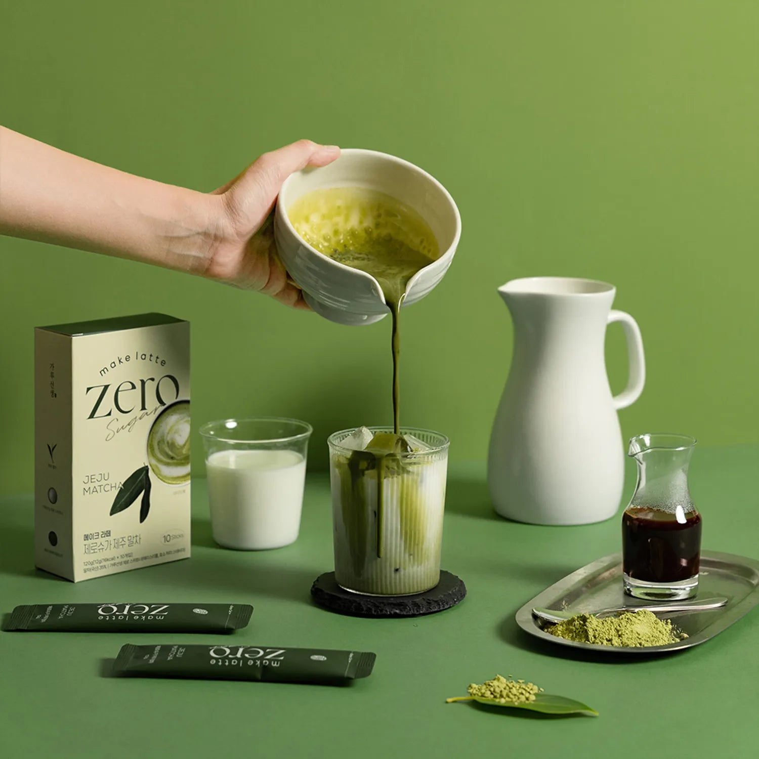 Garumaster Make Latte Zero Sugar #Jeju Matcha 12g*10ea