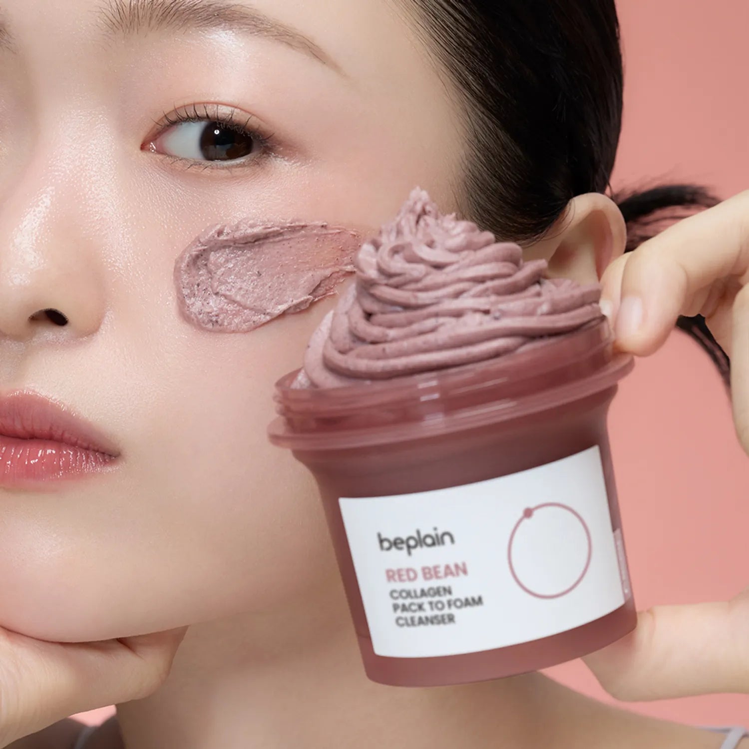 beplain Red Bean Collagen Pack To Foam Cleanser 100ml Set (+5ml*4ea)