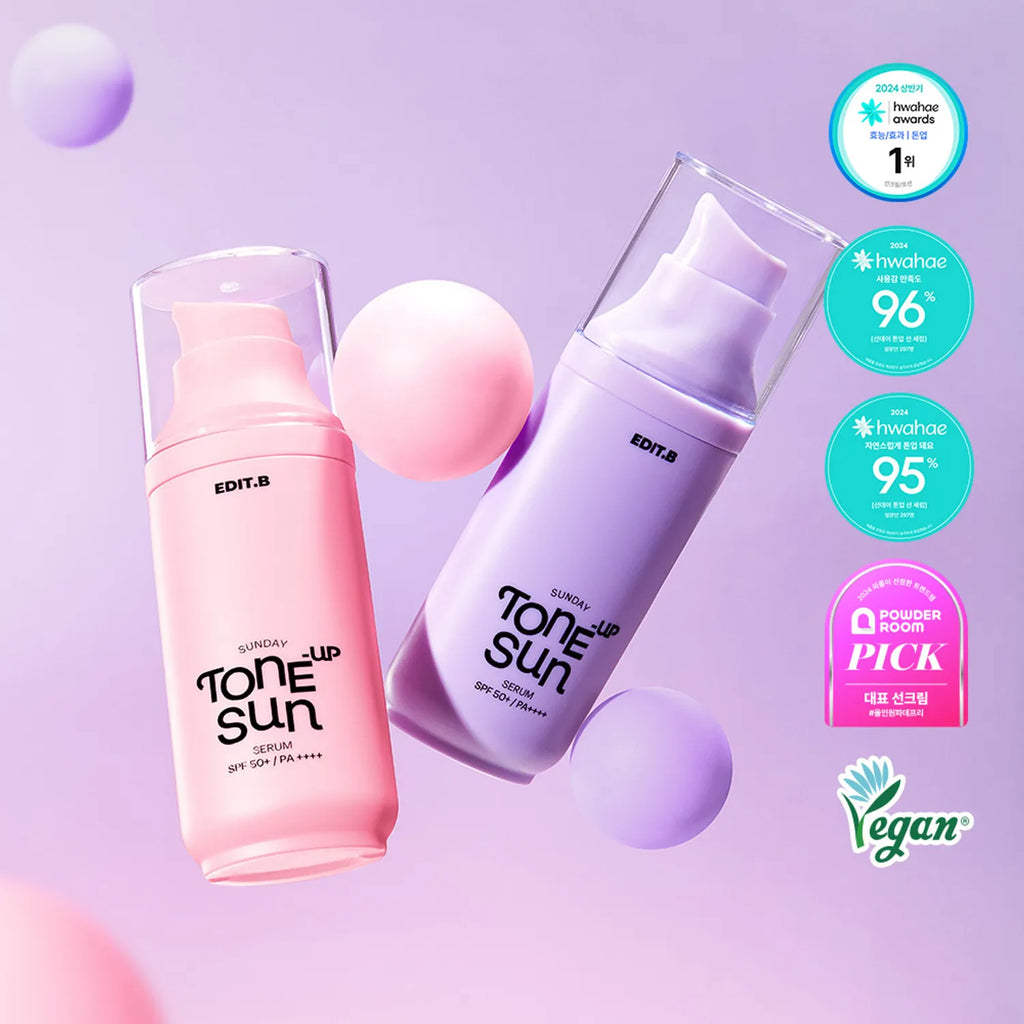 EDIT.B Sunday Tone-Up Sun Serum #Pink 55ml SPF50+ PA++++