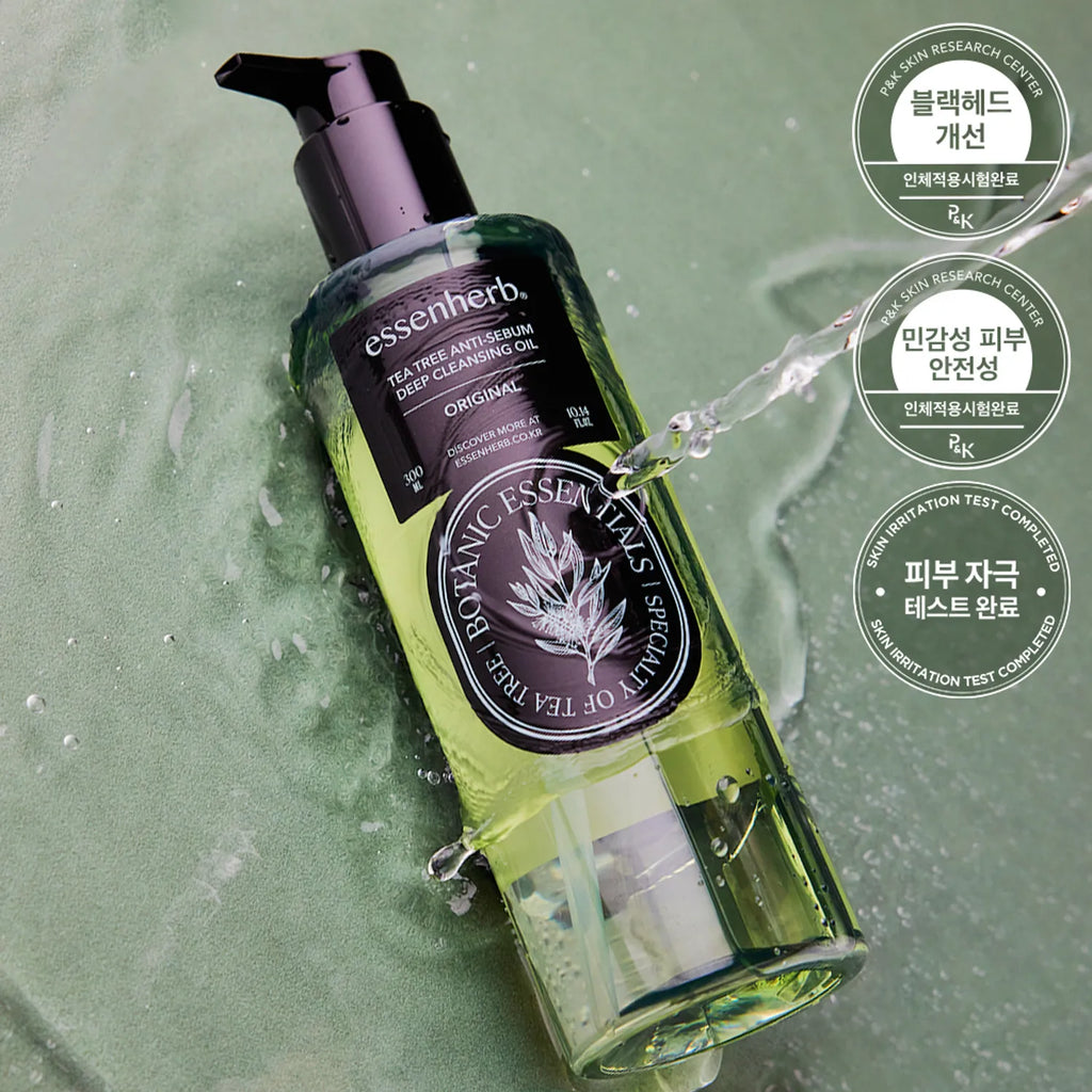 essenHERB Tea Tree Anti-Sebum Deep Cleansing Oil 300ml