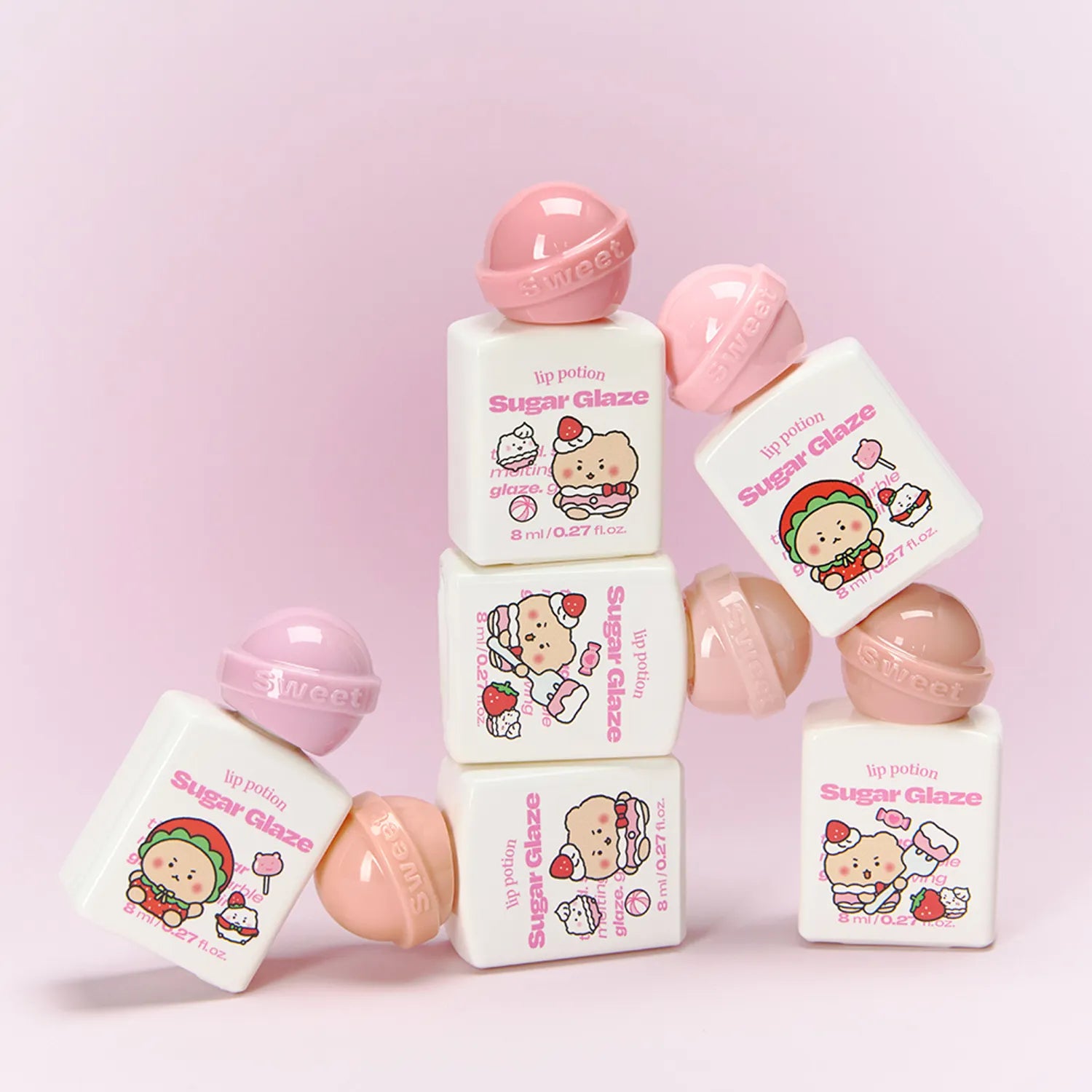 Alternative stereo Lip Potion Sugar Glaze Tint (Set/Single) (24 Colors)
