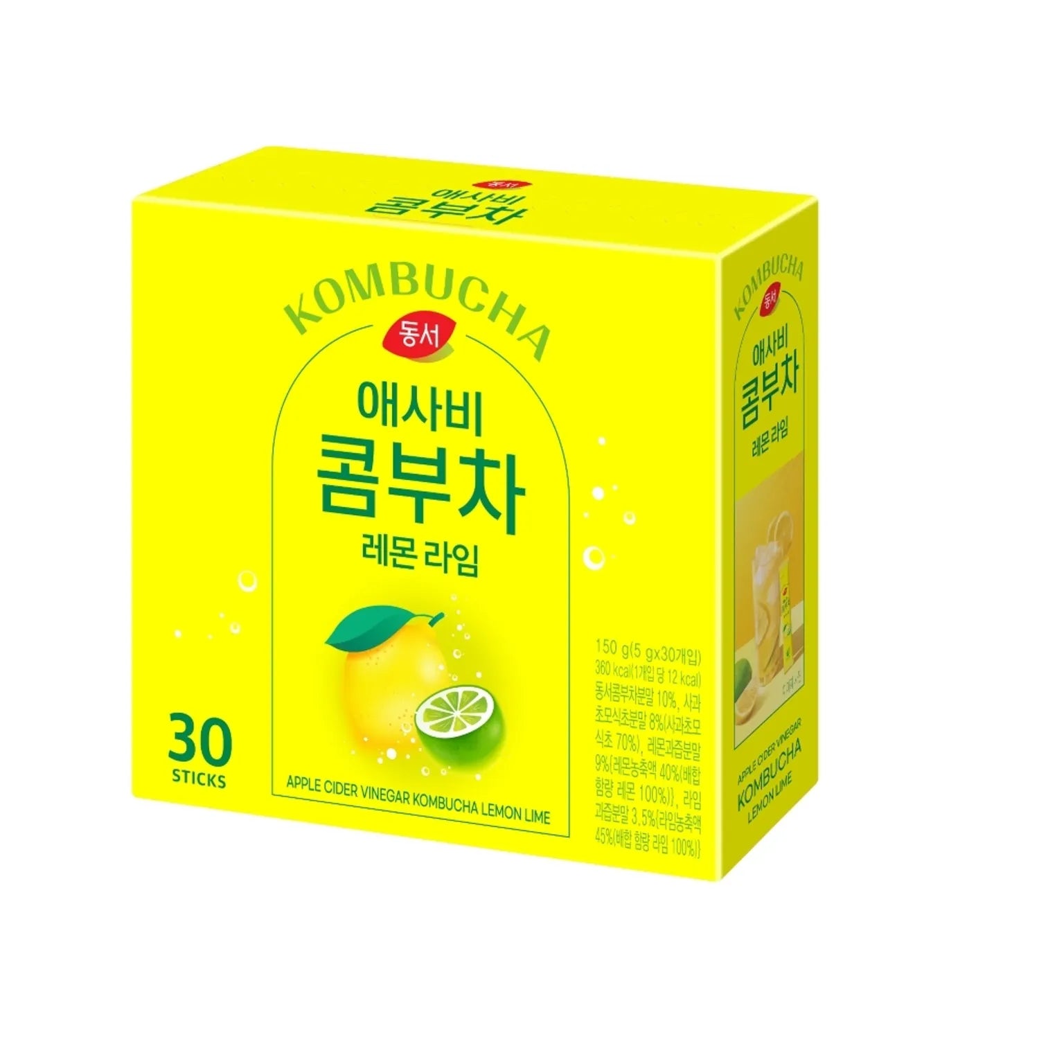 Dongsuh Apple Cider Vinegar Kombucha Lemon Lime 150g (30 Sticks)