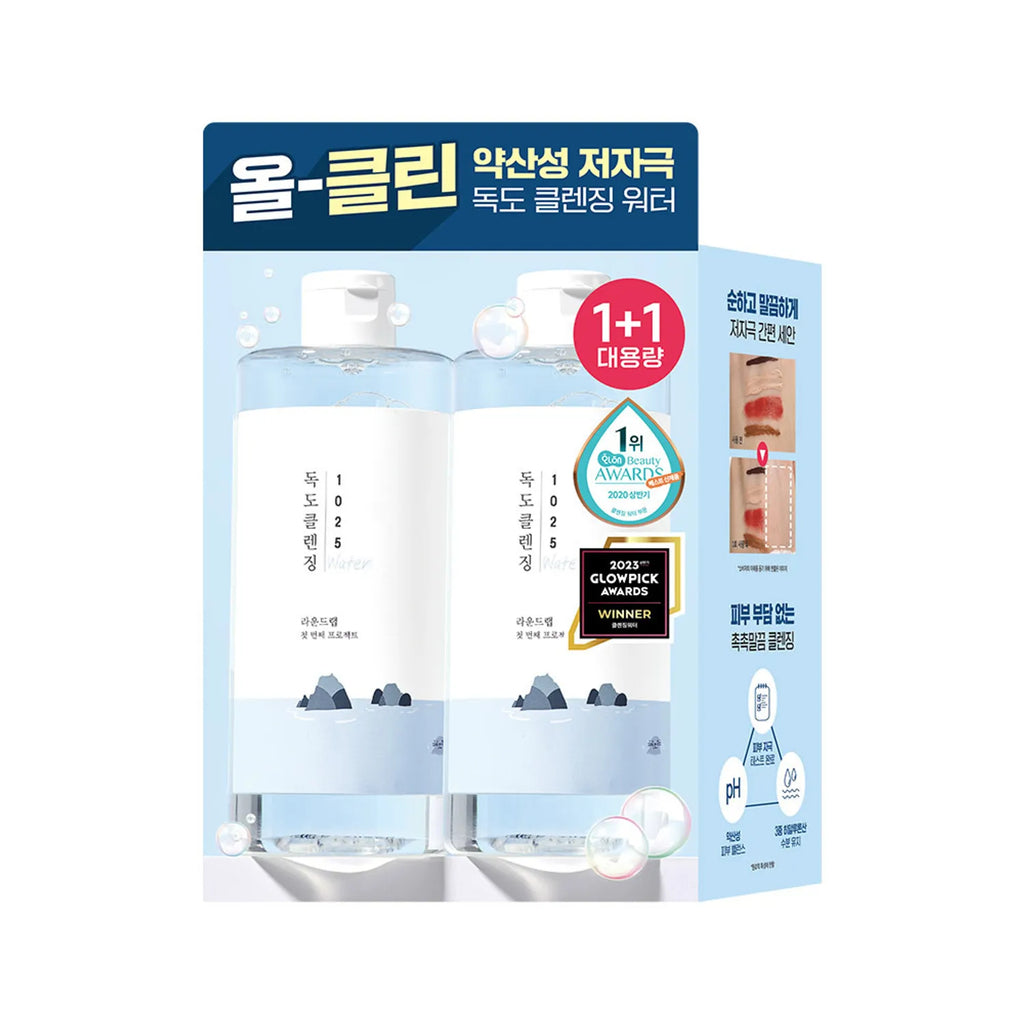 ROUND LAB 1025 Dokdo Cleansing Water 400ml 1+1 Set