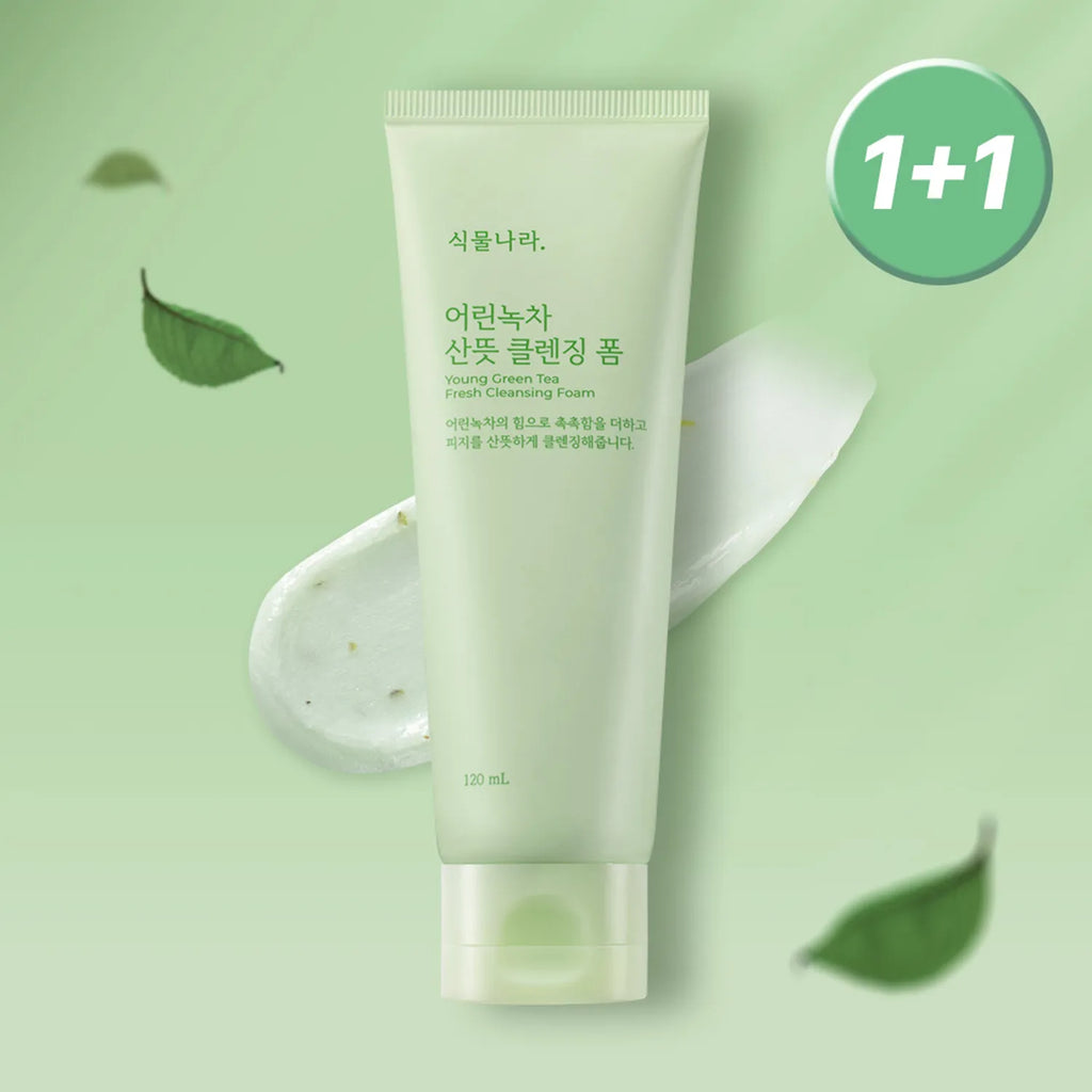 Shingmulnara Young Green Tea Refreshing Foam Cleanser 120ml 1+1 Set