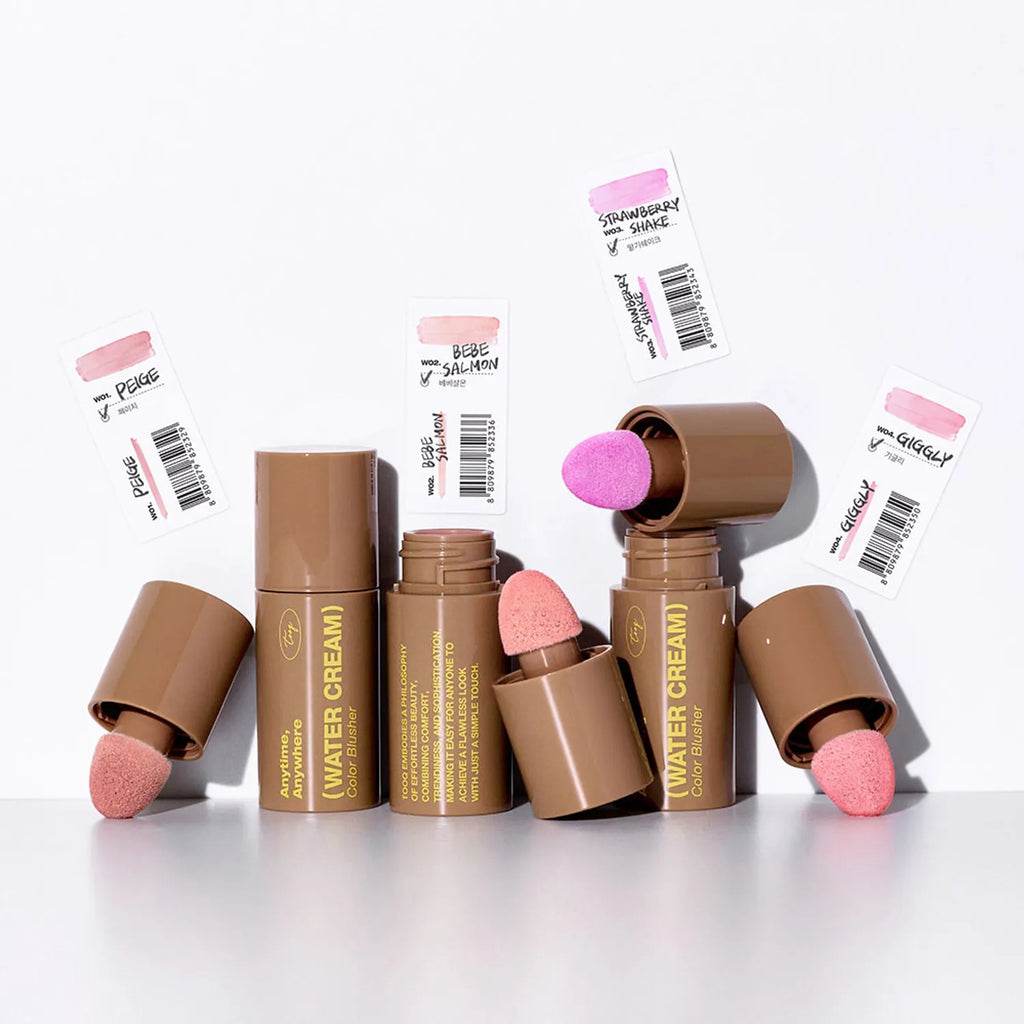 tooq Water/Liquid Cream Color Blusher (Set/Single) (9 Colors)