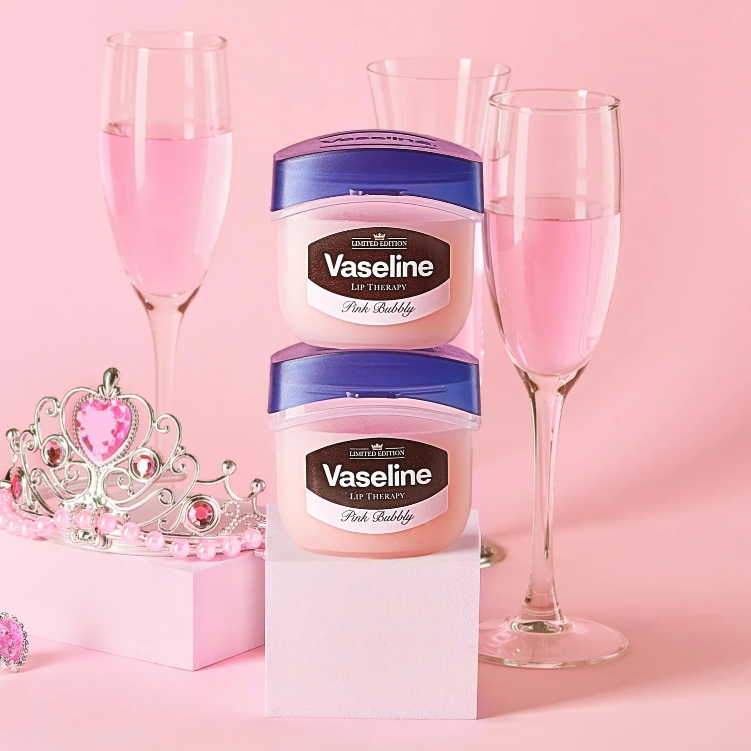 Vaseline Lip Therapy Pink Bubbly 7g (Jar)