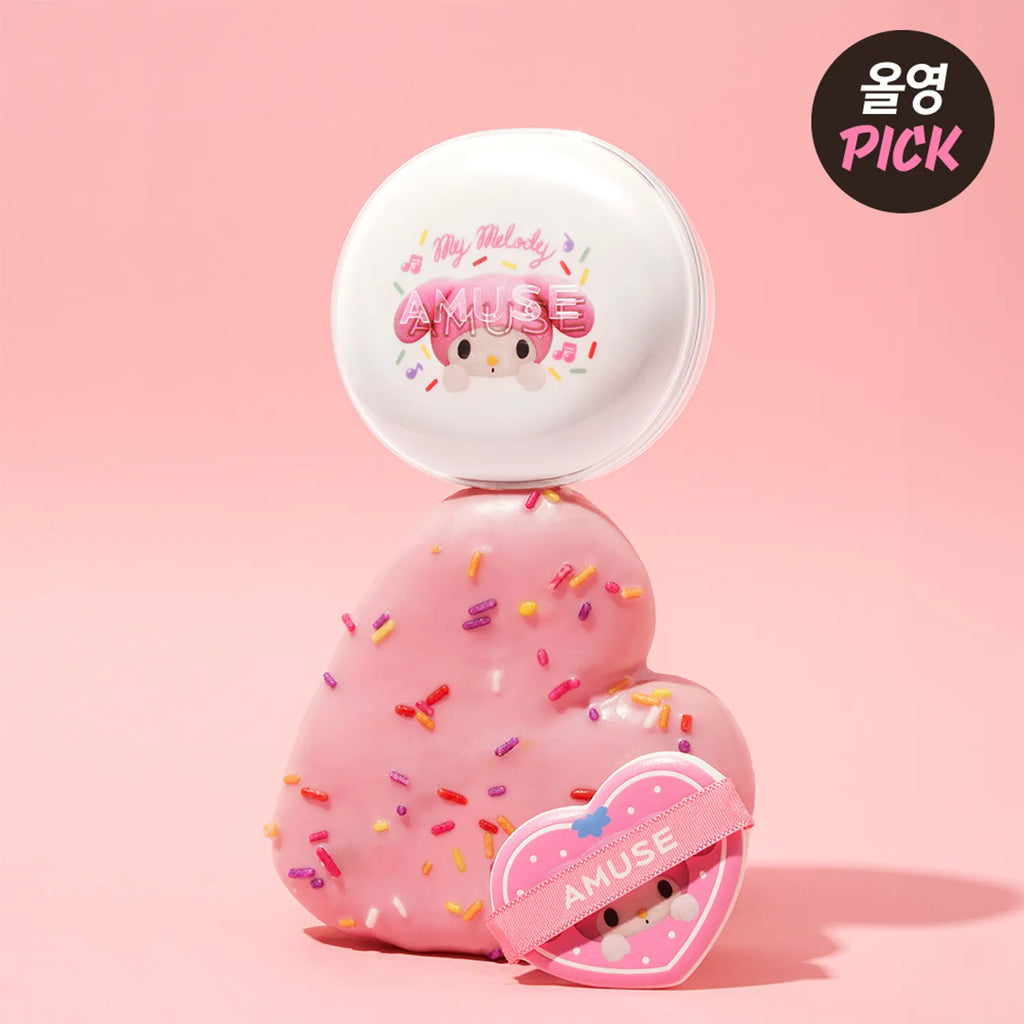 [MY MELODY EDITION] AMUSE Ceramic Skin Perfector Cushion (+Refill, Stickers)