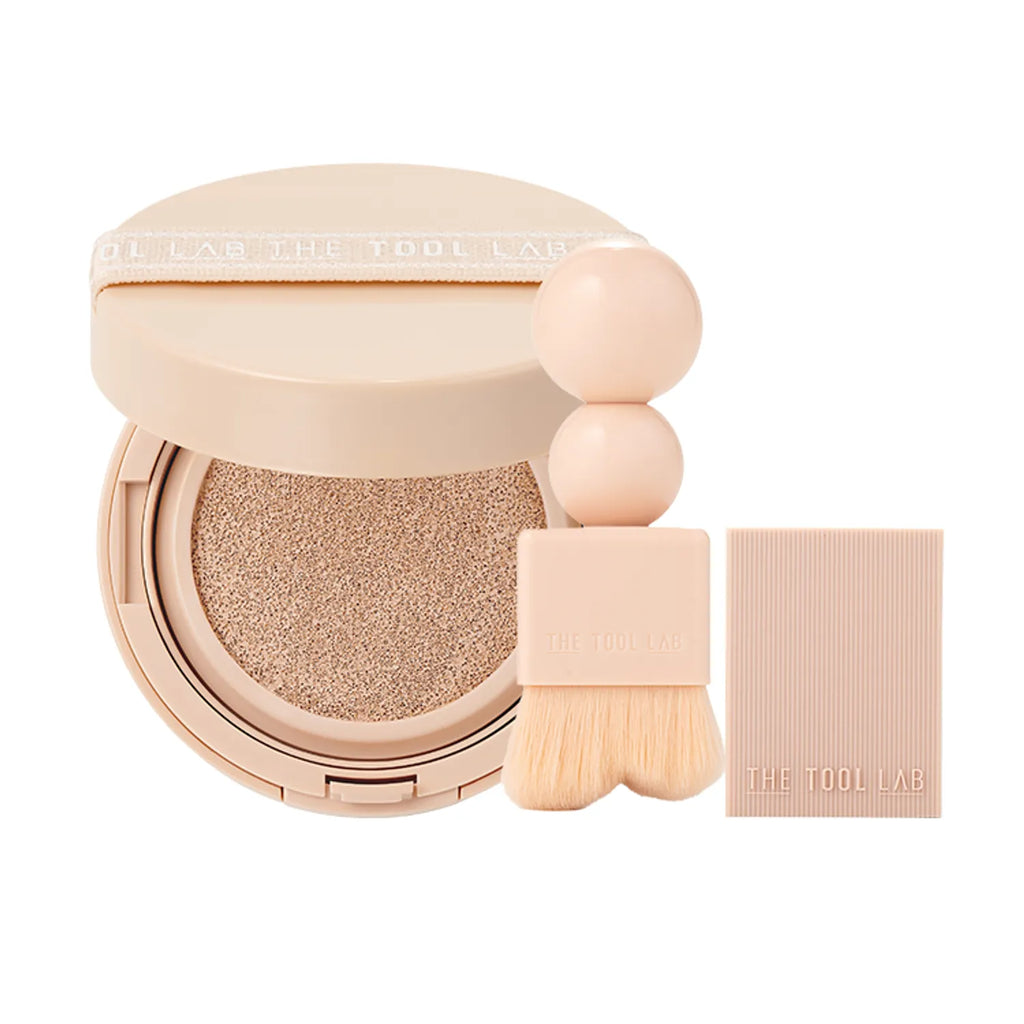 THE TOOL LAB Stamp Skin Fit Cushion #Glow [BRUSH SET]