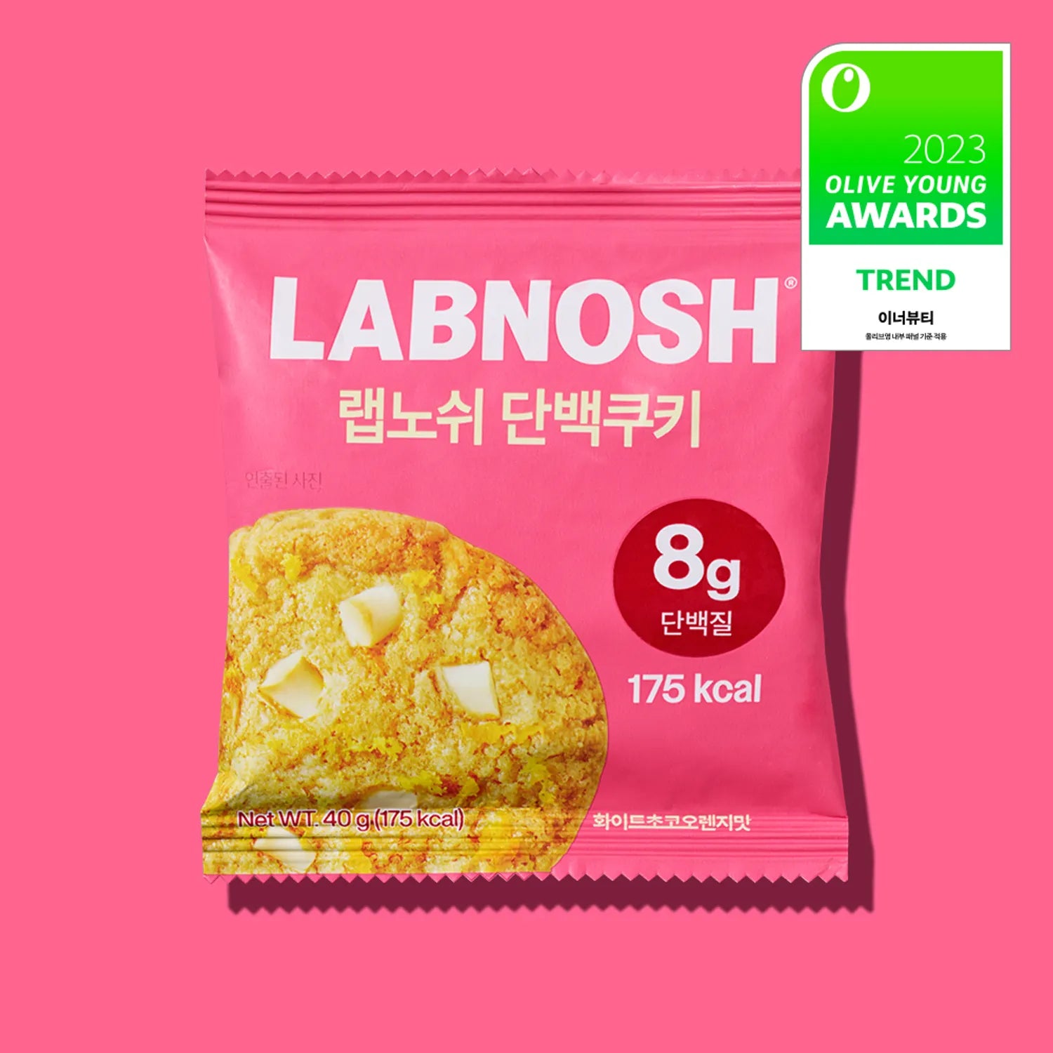 Labnosh Protein Cookie #White Choco Orange 40g