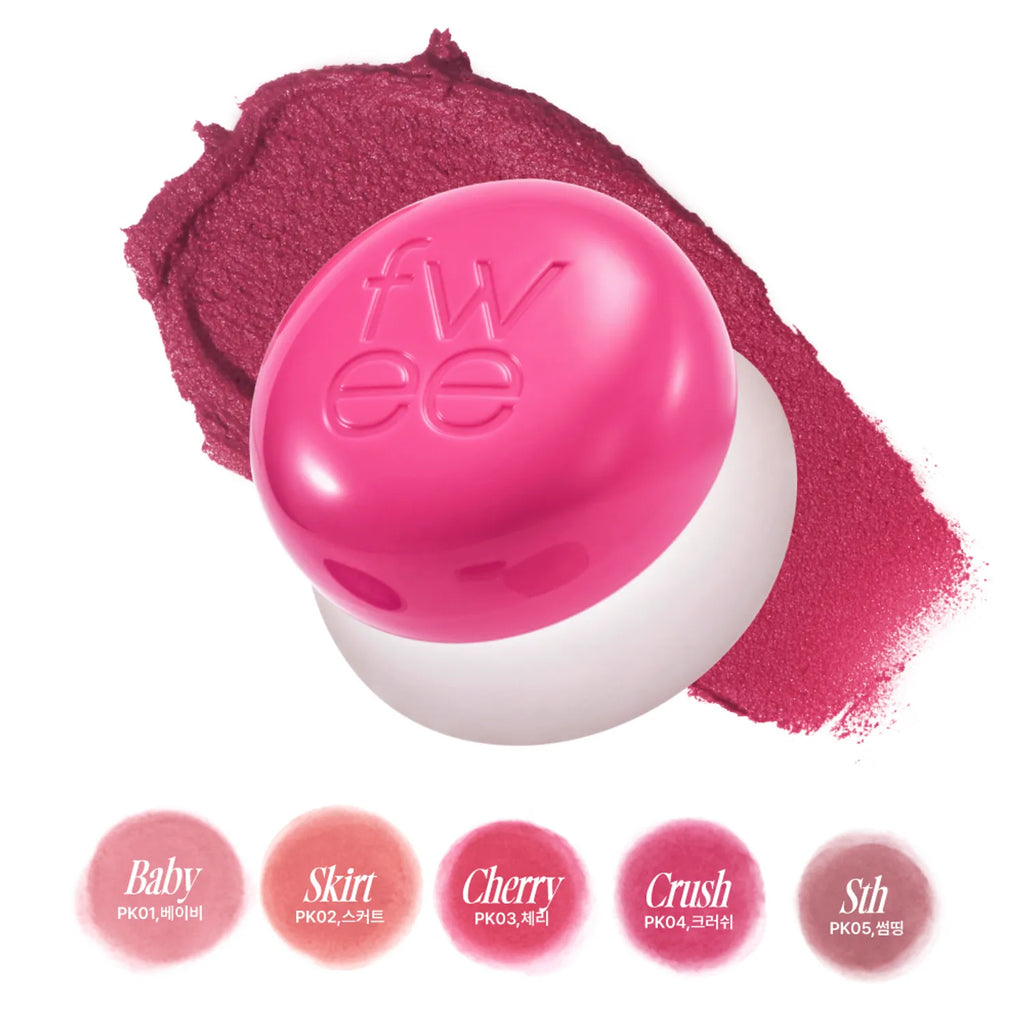 fwee Lip & Cheek Blurry Pudding Pot (Set/Single) (35 Colors)