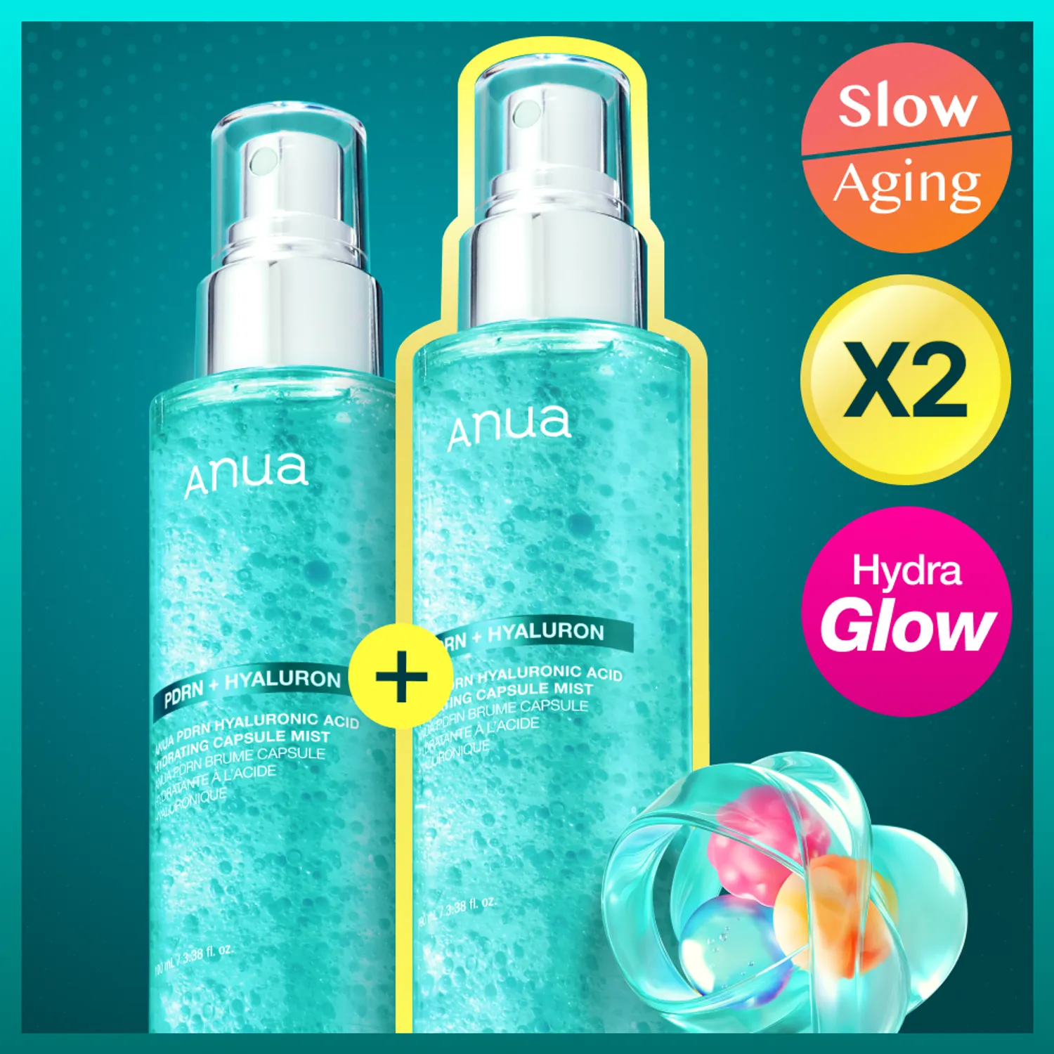 Anua PDRN Hyaluronic Acid Hydrating Capsule Mist 100ml Double Pack