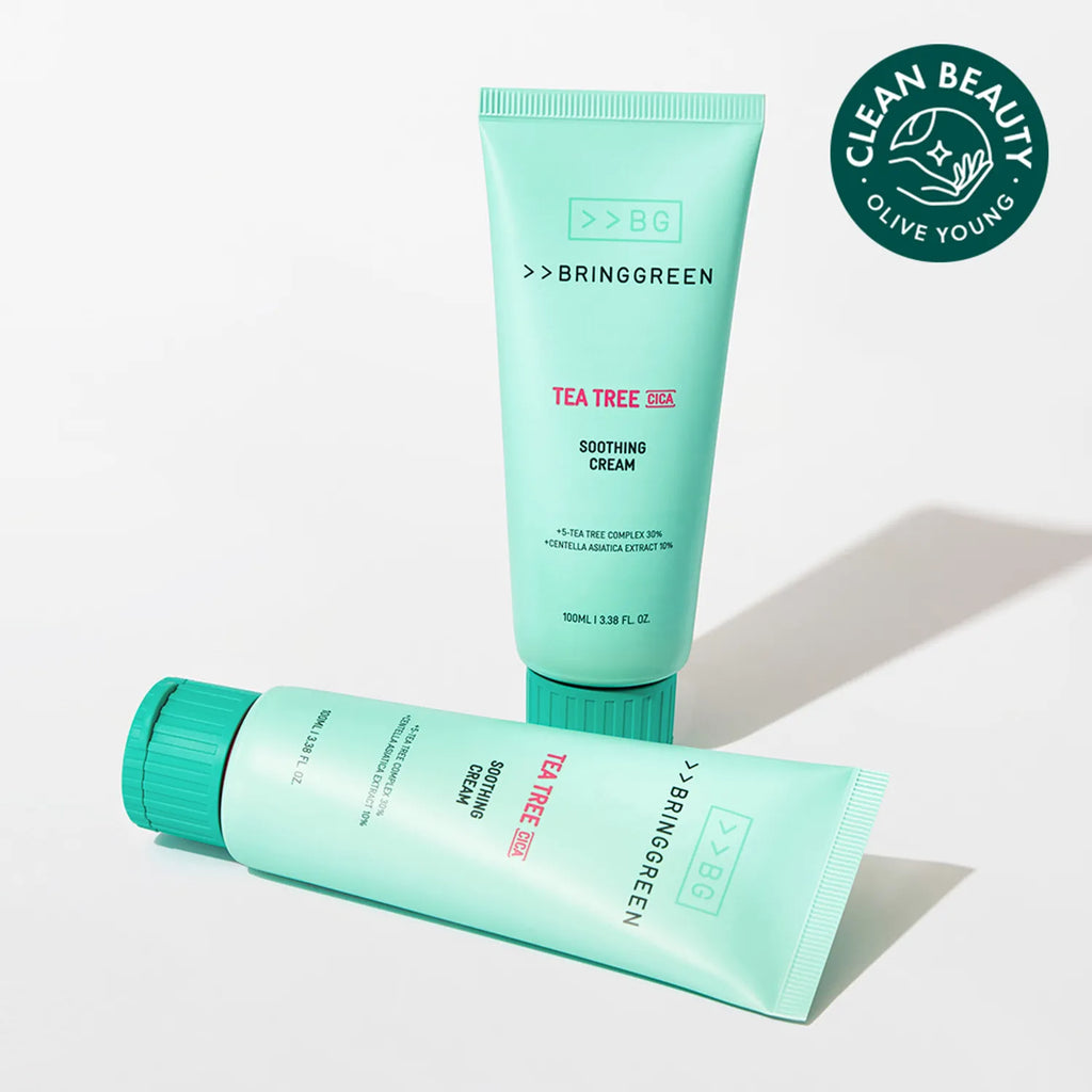 BRINGGREEN Tea Tree Cica Soothing Cream+ 100mL 2ea (Sebum Control Kit 3ea)