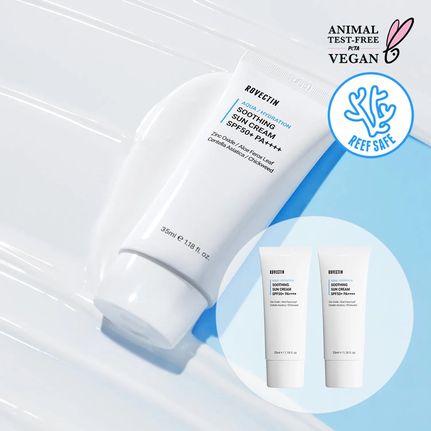 ROVECTIN Aqua Soothing Sunscreen 1+1 Special Set