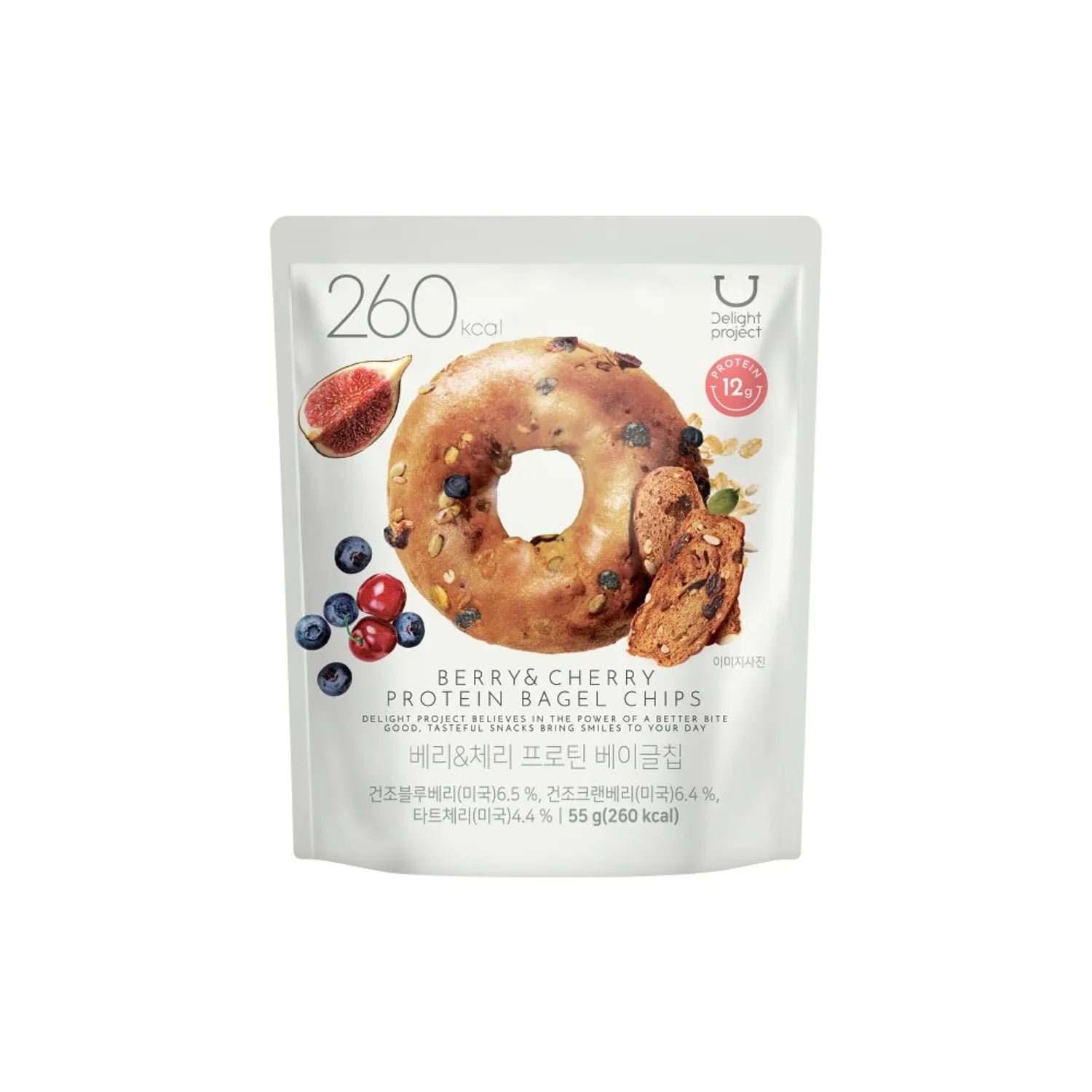 Delight project Berry & Cherry Protein Bagel Chips