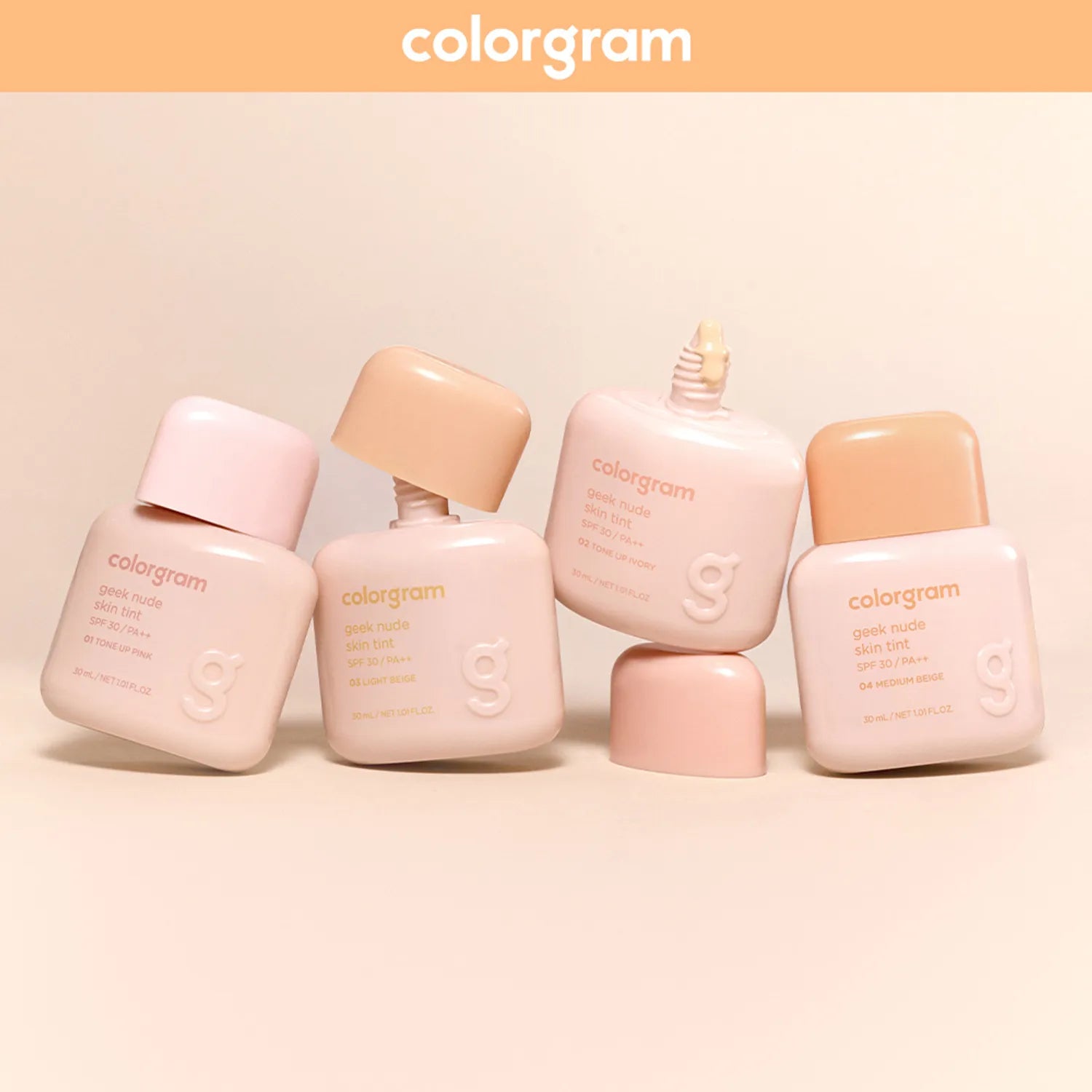 colorgram Geek Nude Skin Tint (Tone up Base) (4 Color)