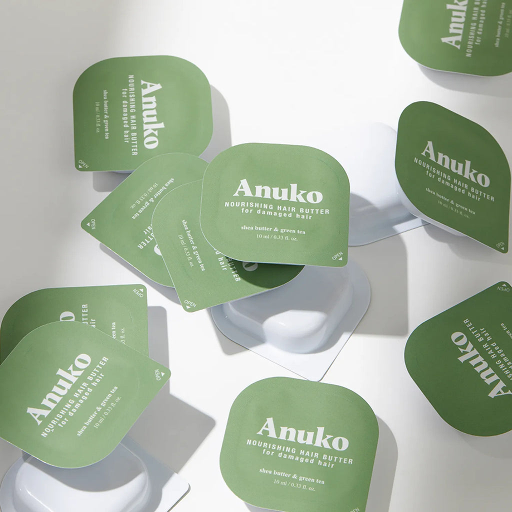 Anuko Nourishing Hair Butter For Damaged Hair Treatment #Shea Butter & Green Tea 10ml*9ea