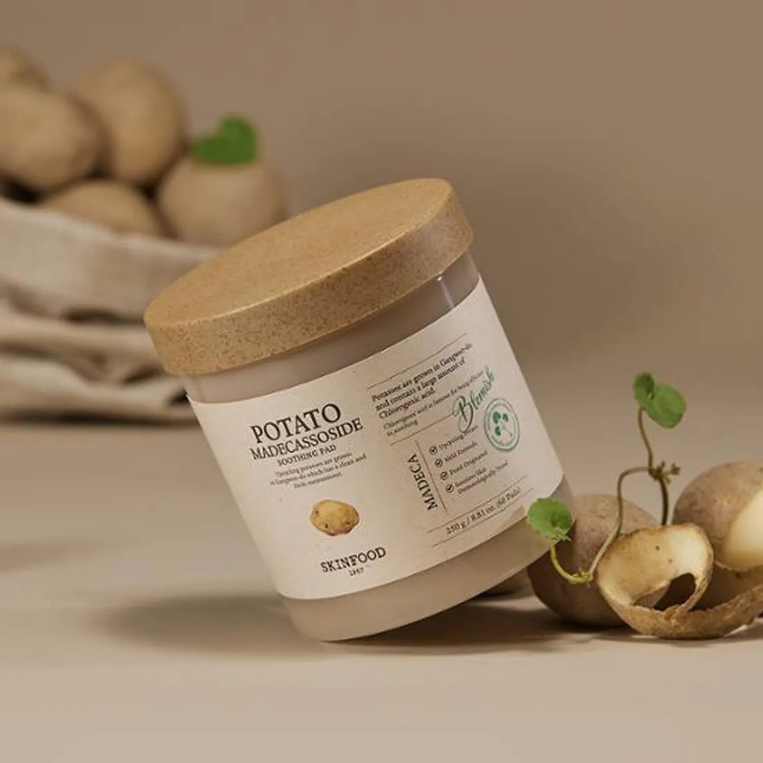 SKINFOOD Potato Madecassoside Soothing Pad 60P