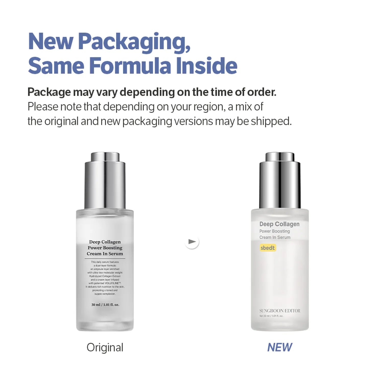 SUNGBOON EDITOR Deep Collagen Power Boosting Cream In Serum 30ml