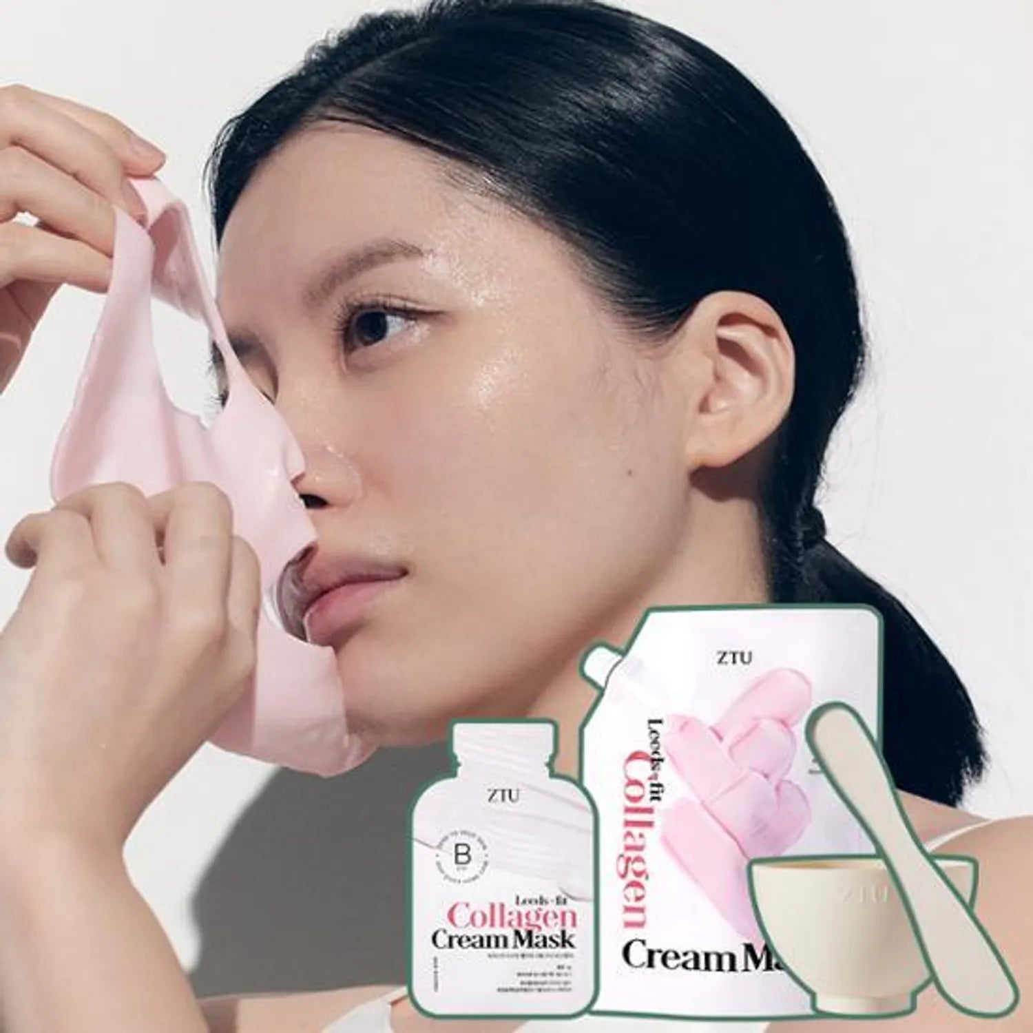 ZTU Leeds-fit Collagen Cream Mask (20-servings) [Firmness/Glow]