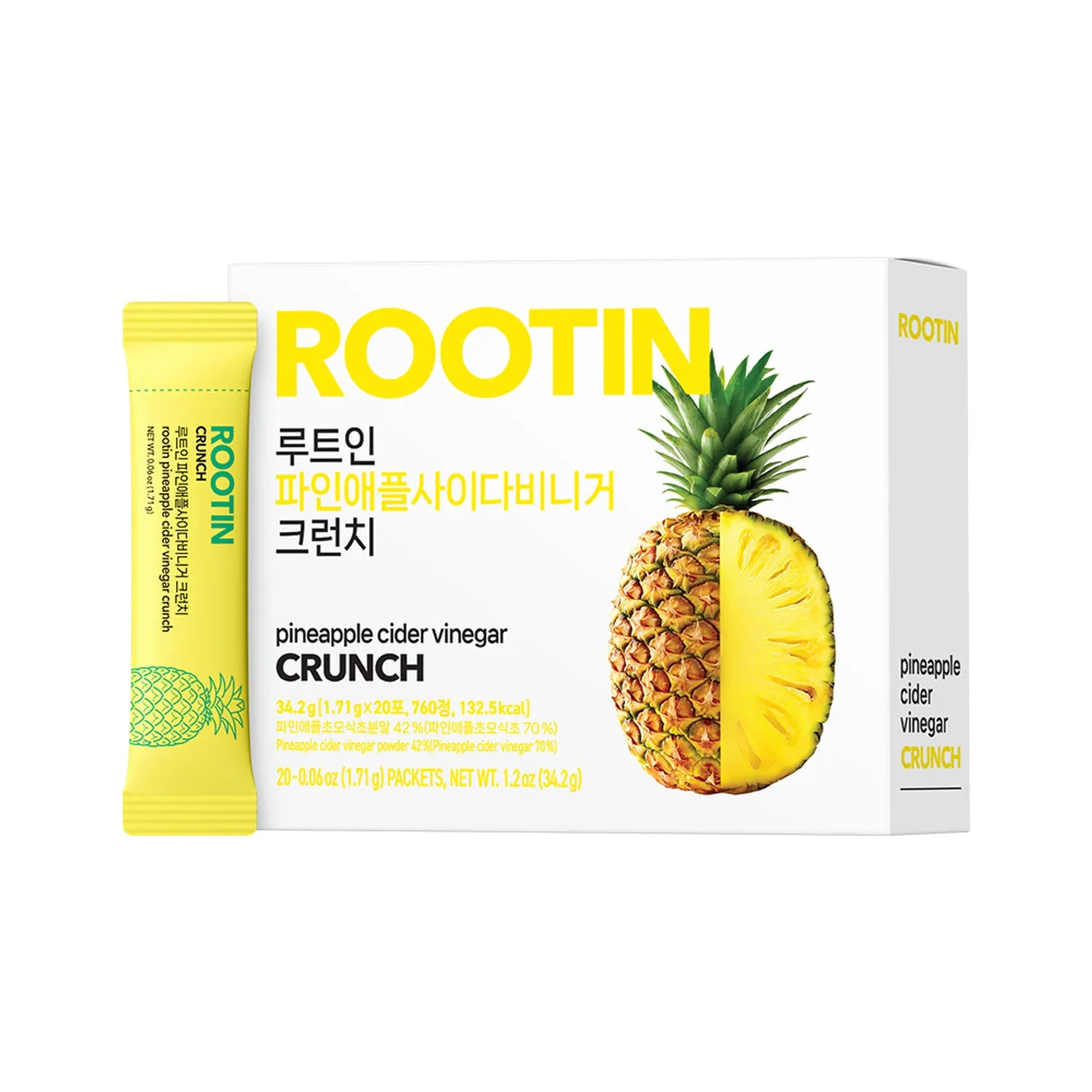 ROOTIN Pineapple Cider Vinegar Crunch 20 Sticks